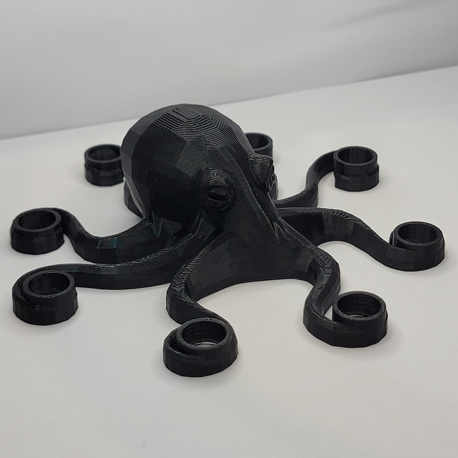 Large Black Octopus Marble Display Stand - Holds 8 Marbles Up To 1