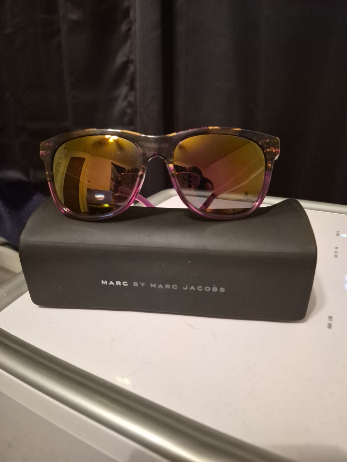 Marc By Marc Jacobs Sunglasses MMJ 360/N/S Tortoise Pink Purple Mirror Lens