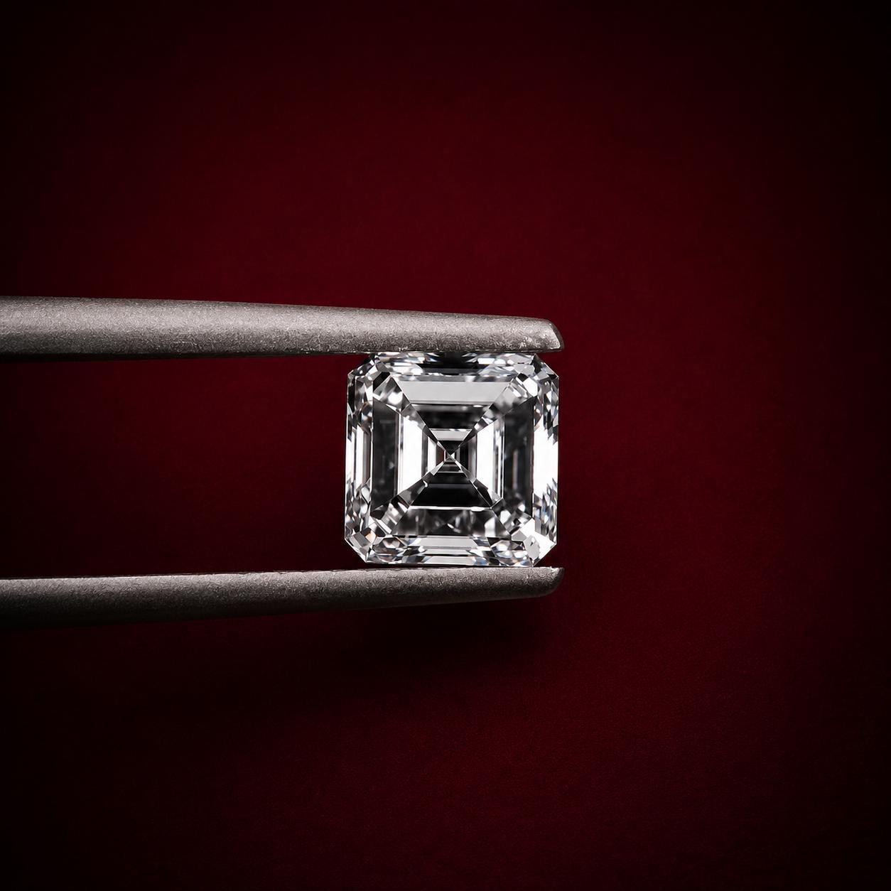 0.5to2.0 Ct Asscher Cut IGI Certified Lab Grown CVD Diamond EF Color VS Clarity