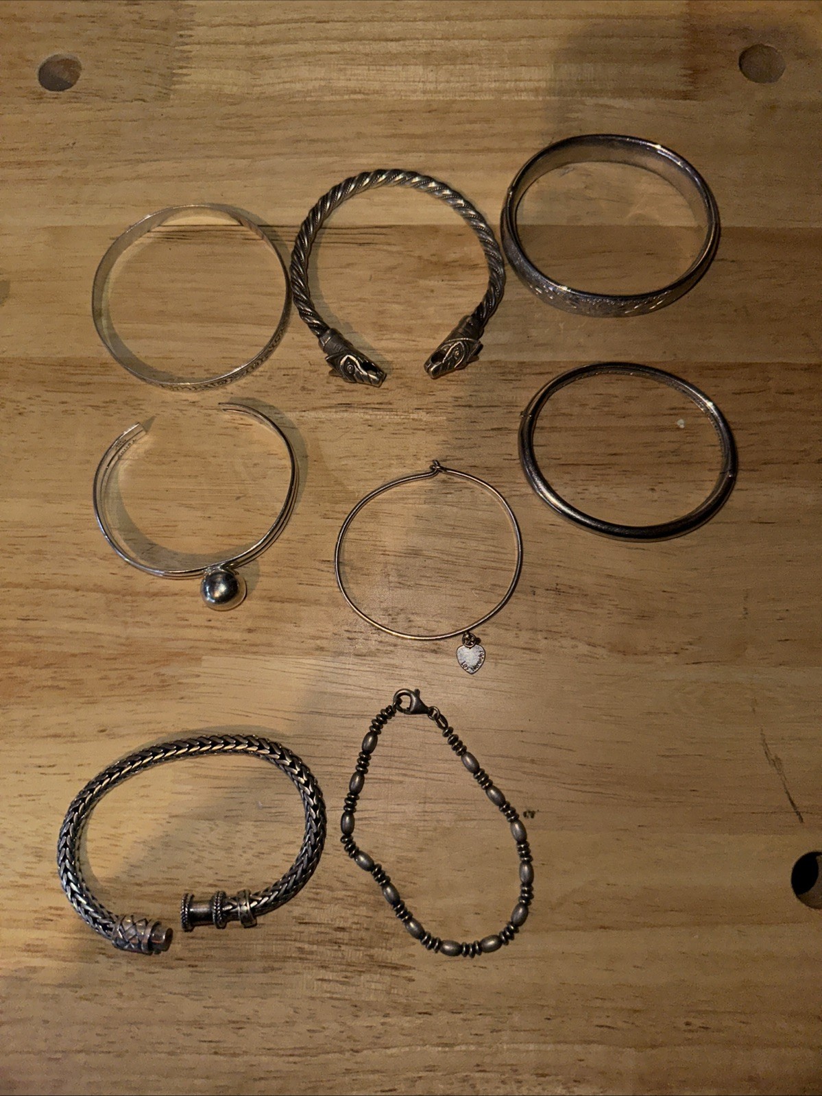 Vintage Sterling Silver Scrap Jewelry Lot 190 Grams 8 Pieces