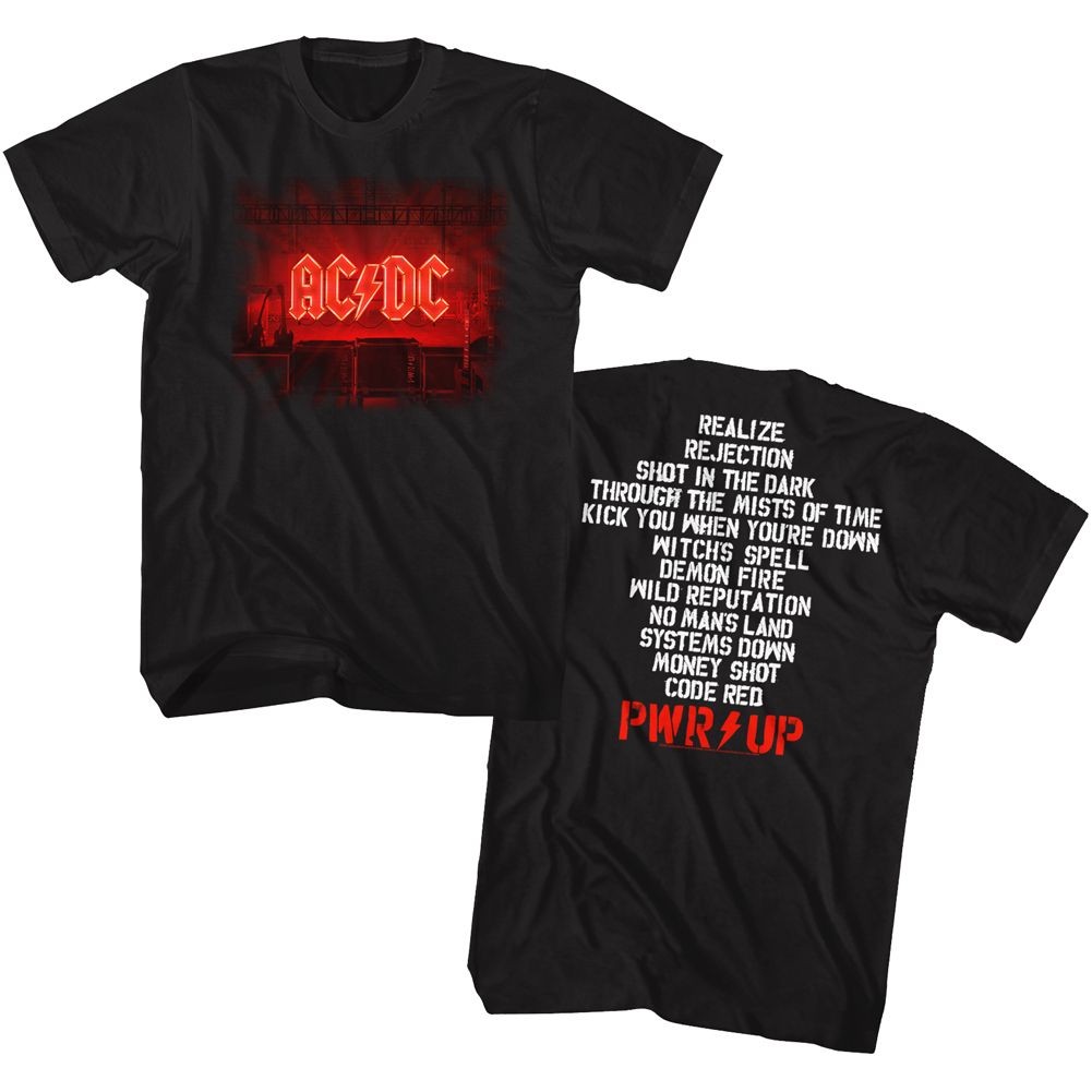 AC/DC Pwrup Track List T-Shirt AC/DC Pwrup Track List T-Shirt