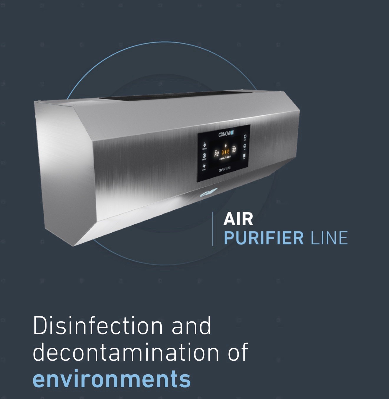 Oxnova 3 Medical-Grade Air Purifiers filtering out impurities, Allergens, Dust