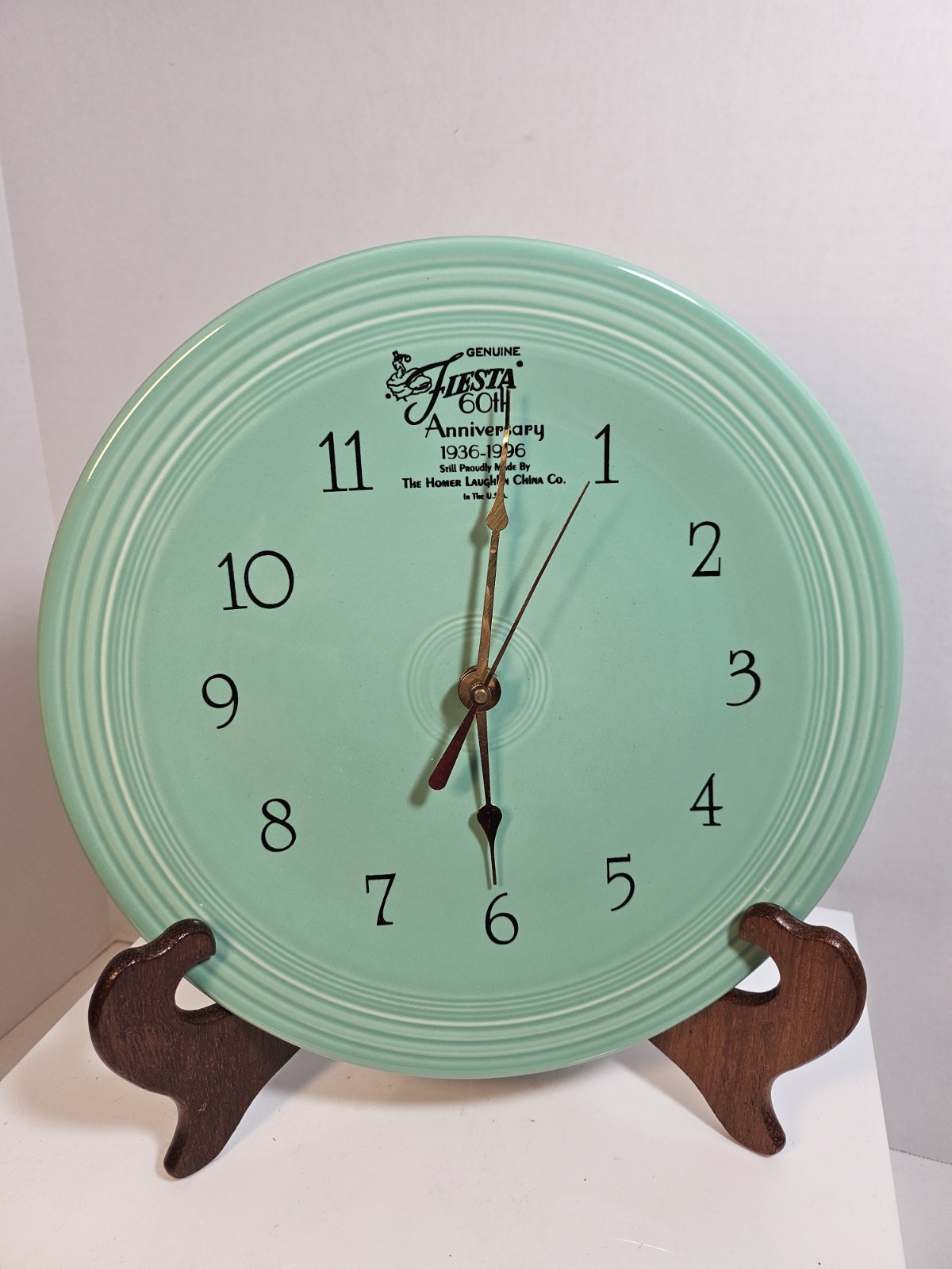 FIESTA Turquoise Wall Kitchen Clock Plate 10\ FIESTA Turquoise Wall Kitchen Clock Plate 10\