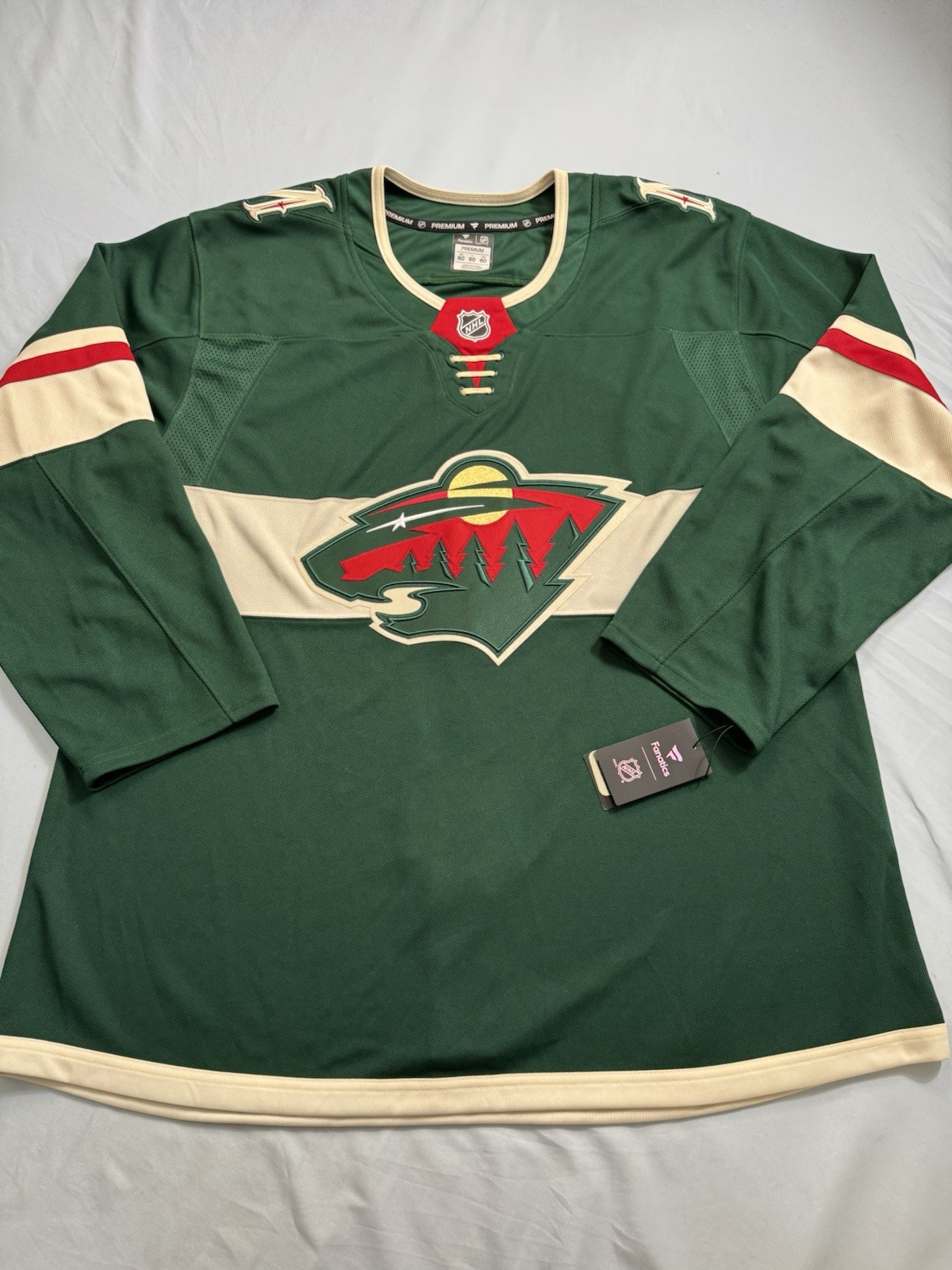 NWT Fanatics Premium Minnesota Wilds Men’s Size 60 Blank Home Jersey NWT Fanatics Premium Minnesota Wilds Men’s Size 60 Blank Home Jersey