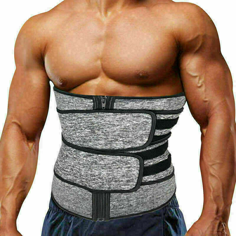 Men Waist Trainer Body Training Shaper Sweat Belt Tummy Control Cincher Girdle