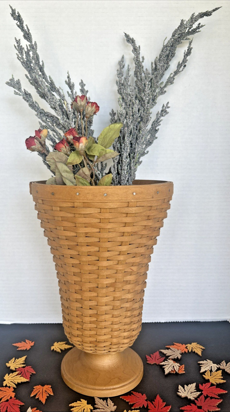 Longaberger Floral Vase Basket 2003 Collectors Club Edition 11\