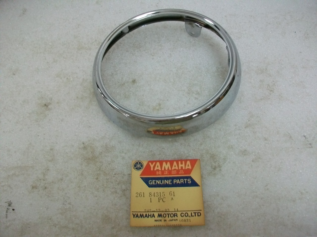 NOS OEM 1971 Yamaha HT-1 HT1 HT1B 90 Chrome Headlight Trim Ring Rim Bezel NOS OEM 1971 Yamaha HT-1 HT1 HT1B 90 Chrome Headlight Trim Ring Rim Bezel