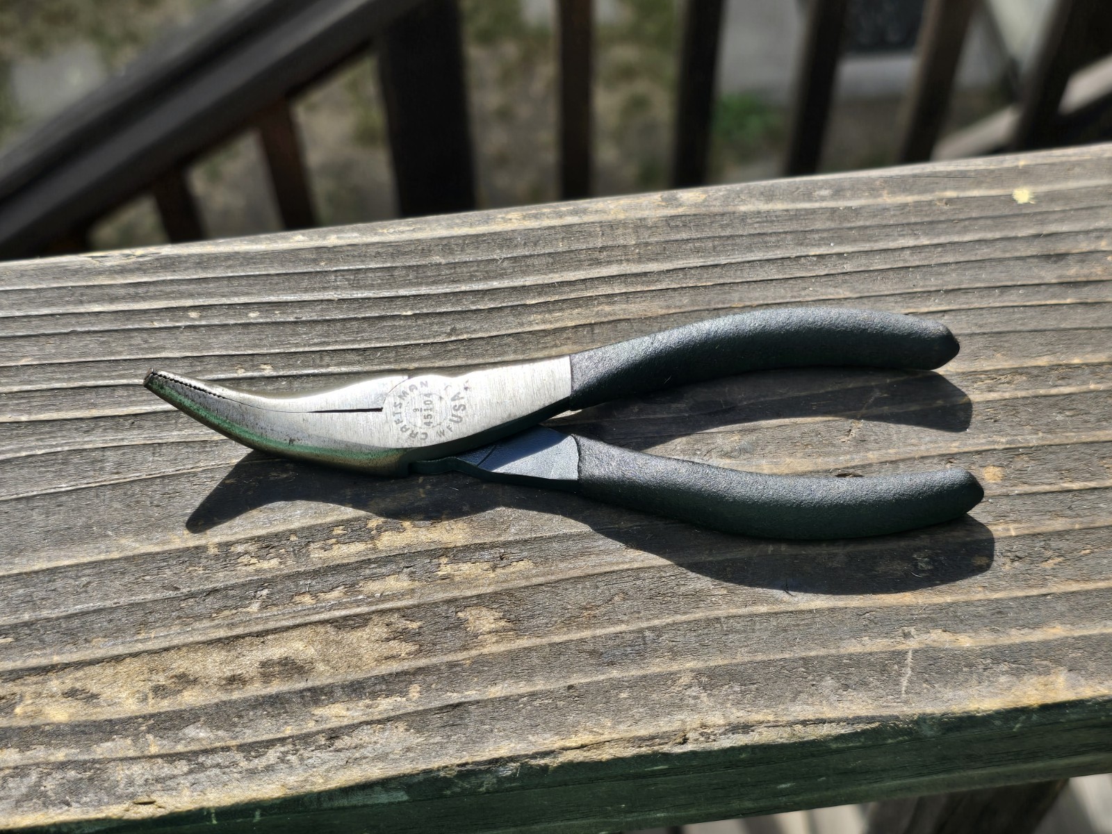 Sears Craftsman USA 6” Bent Nose Long Pliers 45104 Rare Sears Craftsman USA 6” Bent Nose Long Pliers 45104 Rare