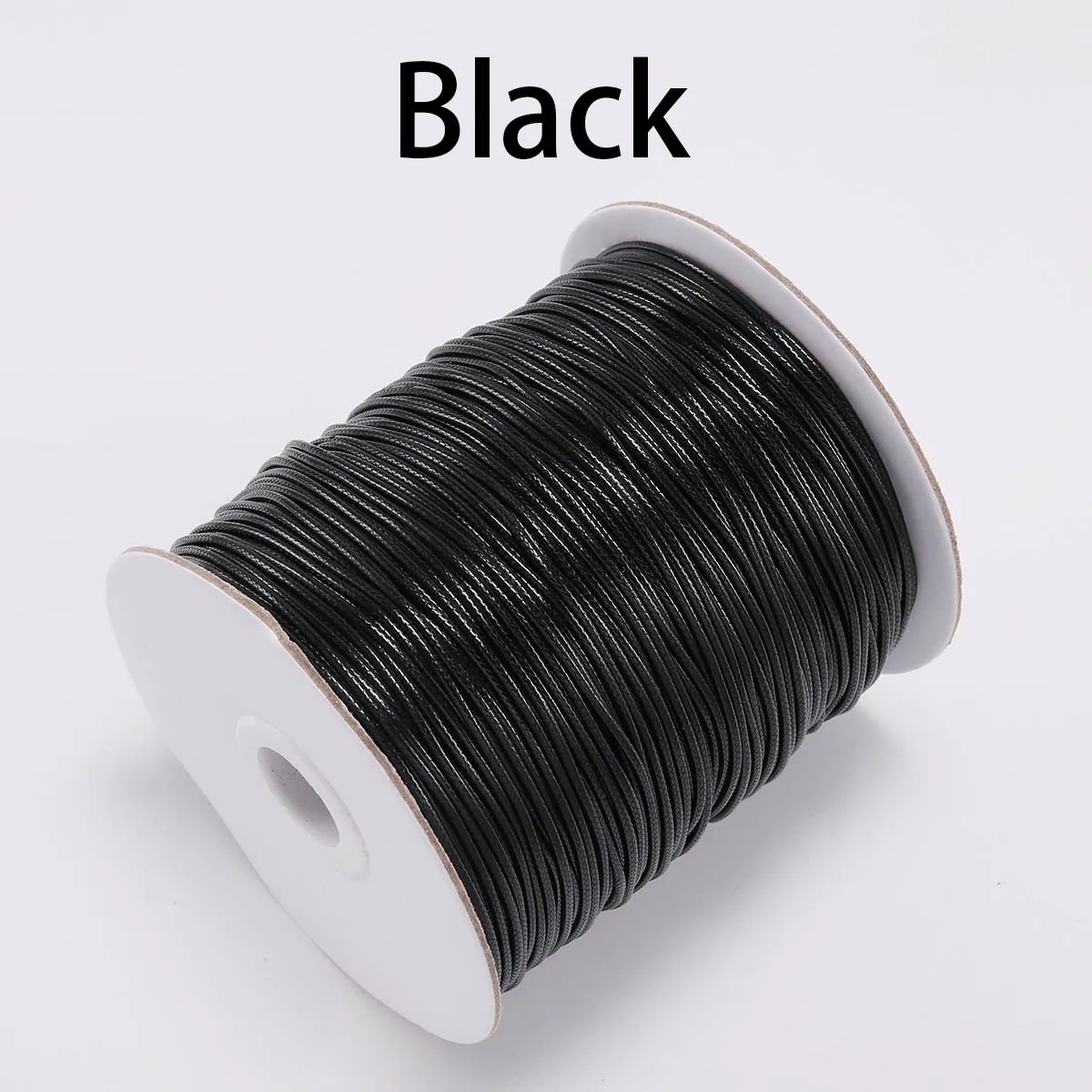 Waxed Cotton Cord Black Jewelry Making Thread 0.5-2mm Necklace Rope String
