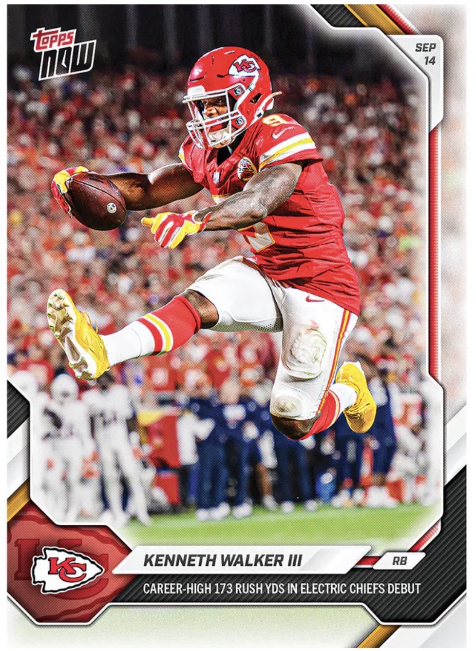 2026 Topps Now NFL Card #17 Kenneth Walker KANSAS CITY CHIEFS PRESALE 2026 Topps Now NFL Card #17 Kenneth Walker KANSAS CITY CHIEFS PRESALE