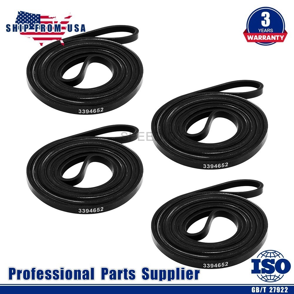 4x Dryer Belt Fits Kenmore Whirlpool# 3394652 345675 4319392 P46-153 P46153