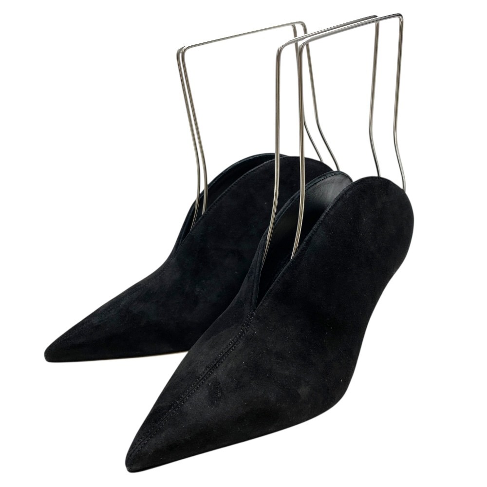 Jimmy Choo Pointed Toe Pumps Heel Pumps Black Leather Suede JIMMY CHOO Size 36 (