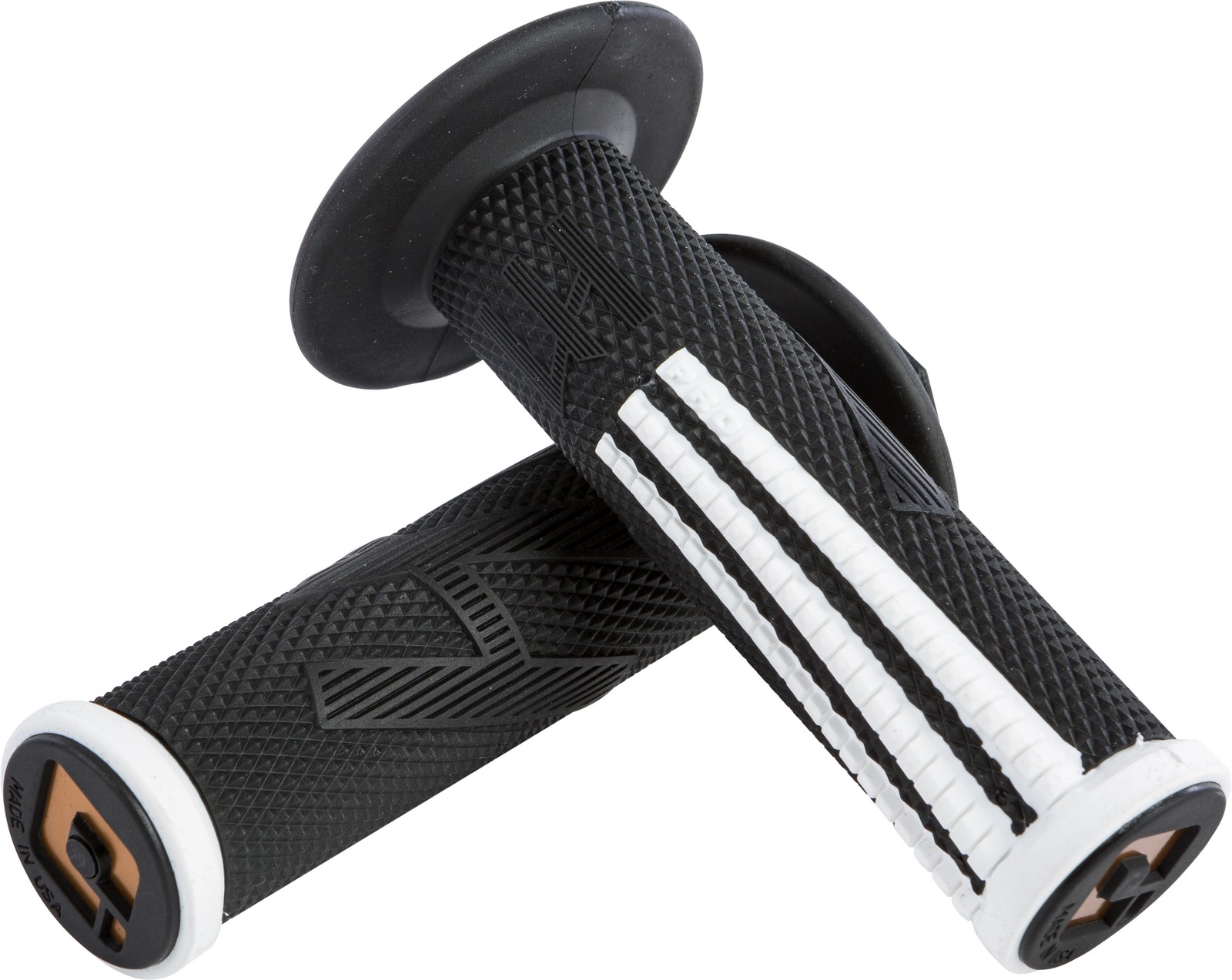 ODI Emig2 Pro V2 Lock-On Grips w/ Twist Tube Black/White H36EPBW