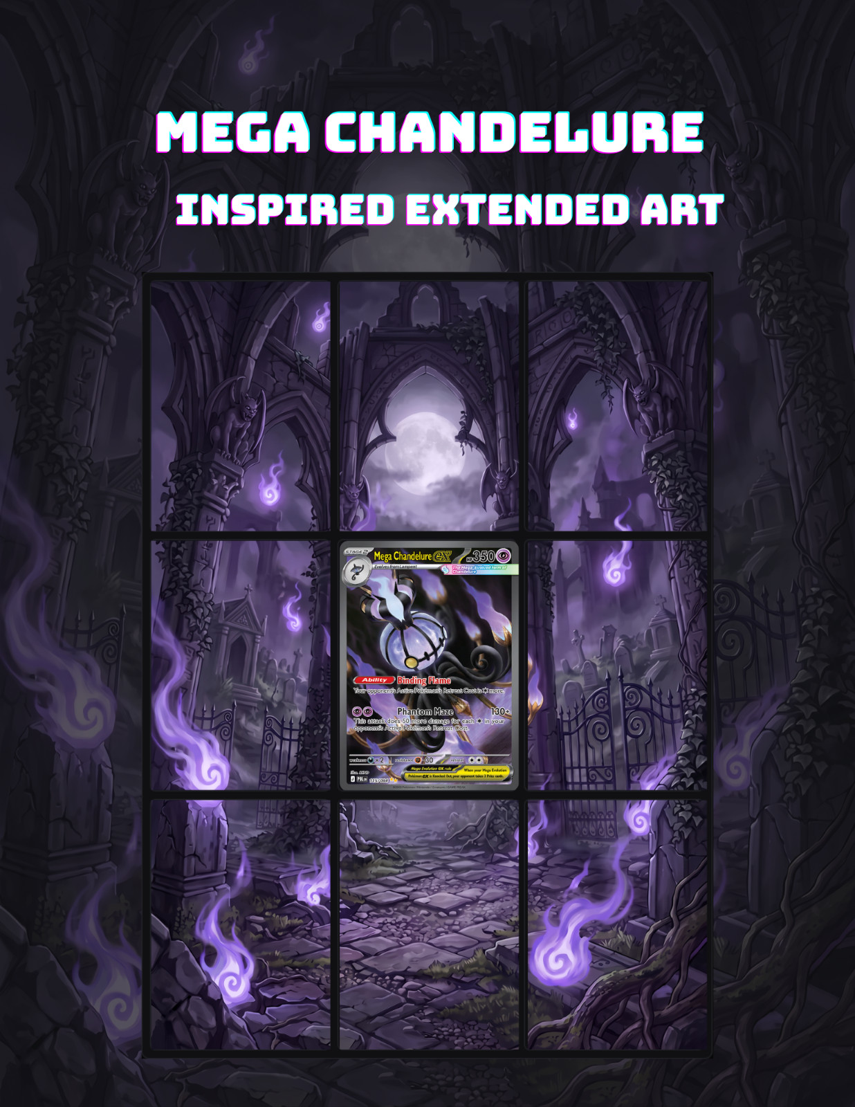 Mega Chandelure (Pokemon Extended Art Pages)