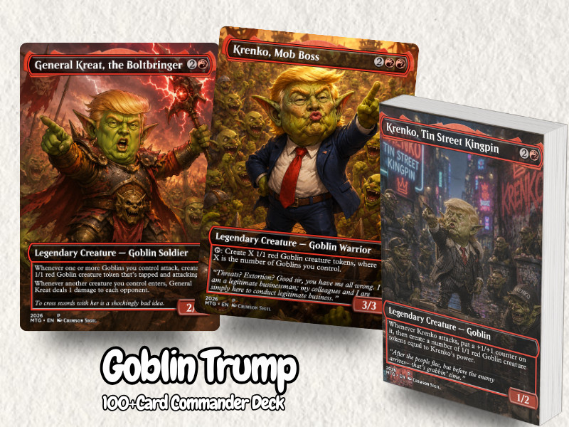 Goblin Trump MTG Proxy EDH Deck | 100 Cards + Tokens