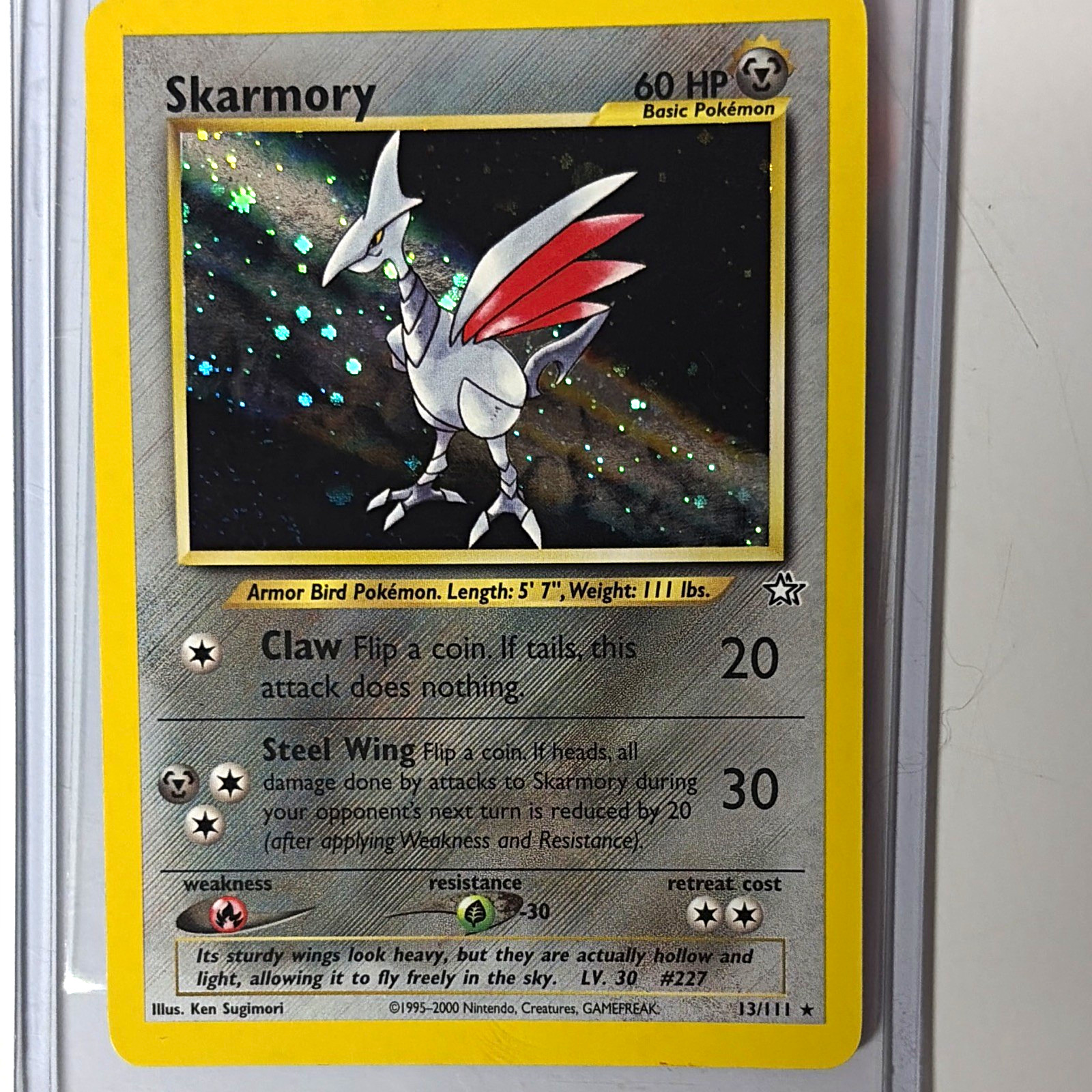 Pokemon TCG Neo Genesis Unlimited Holo Rare Skarmory 13/111 ENG Pokemon TCG Neo Genesis Unlimited Holo Rare Skarmory 13/111 ENG