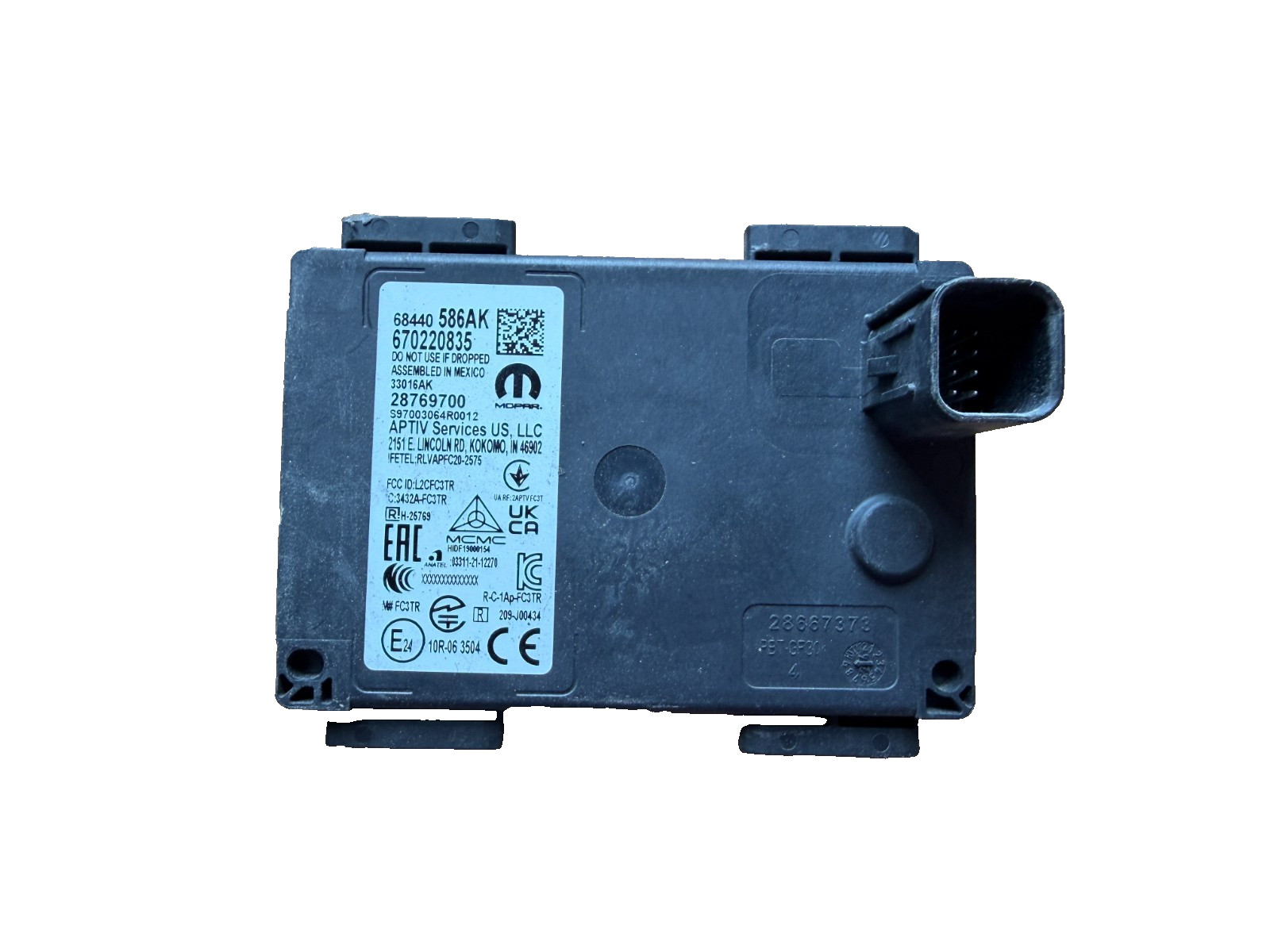 2021-2025 JEEP GRAND CHEROKEE CRUISE CONTROL DISTANCE SENSOR OEM 68440586AK
