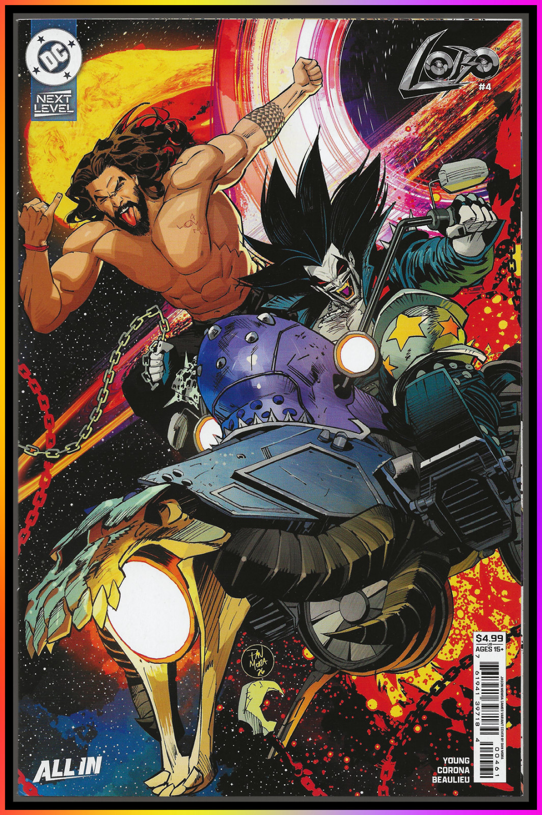 LOBO #4-E (2026) DAN MORA LOBO VARIANT JASON MOMOA SUPERGIRL NEXT LEVEL DC NM