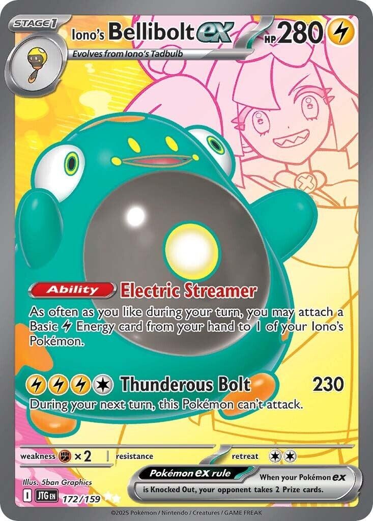 Iono\'s Bellibolt ex Holofoil [JTG - 172/159]