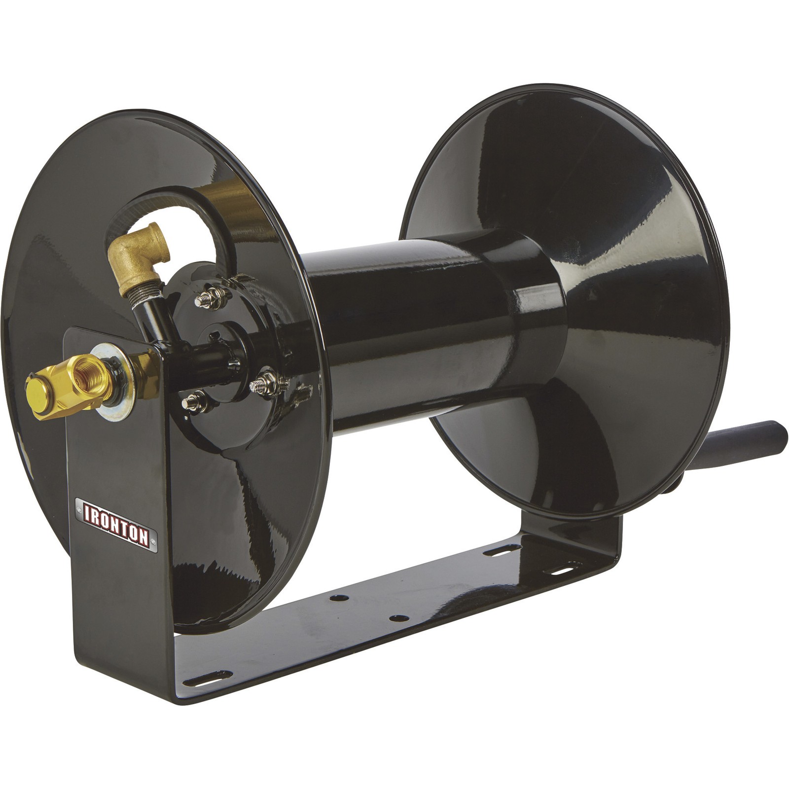 Ironton Air Hose Reel, Holds 3/8in. x 100ft. Hose, 300 Max. PSI, Manual Rewind