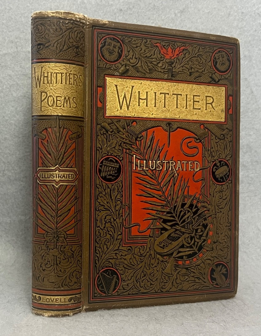 Antique Poetry Book John Whittier New England Poet Abolitionist Folk Ballads etc