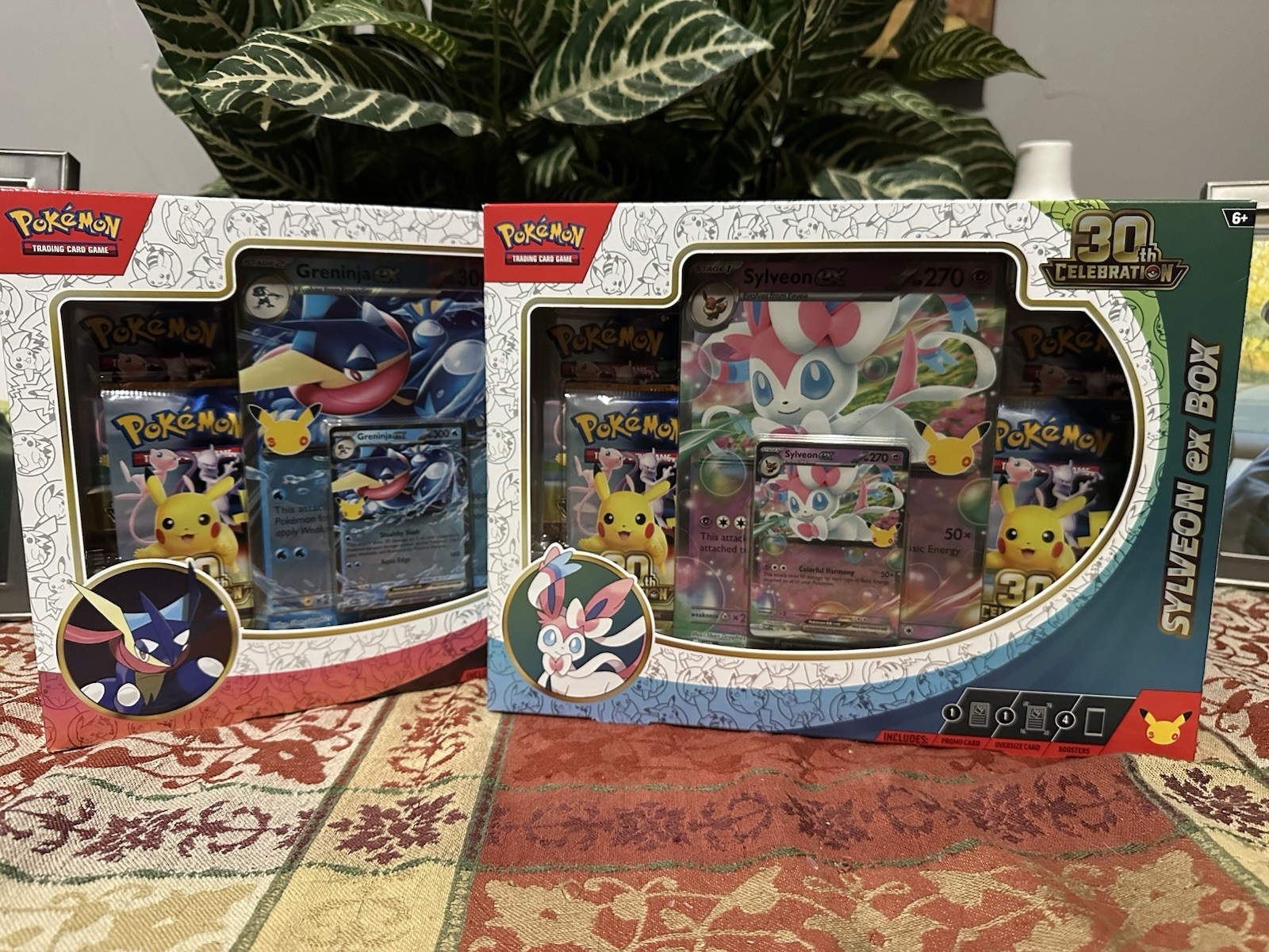 Pokémon 30th Anniversary Sylveon ex Box + Greninja ex Box - SEALED Pokémon 30th Anniversary Sylveon ex Box + Greninja ex Box - SEALED
