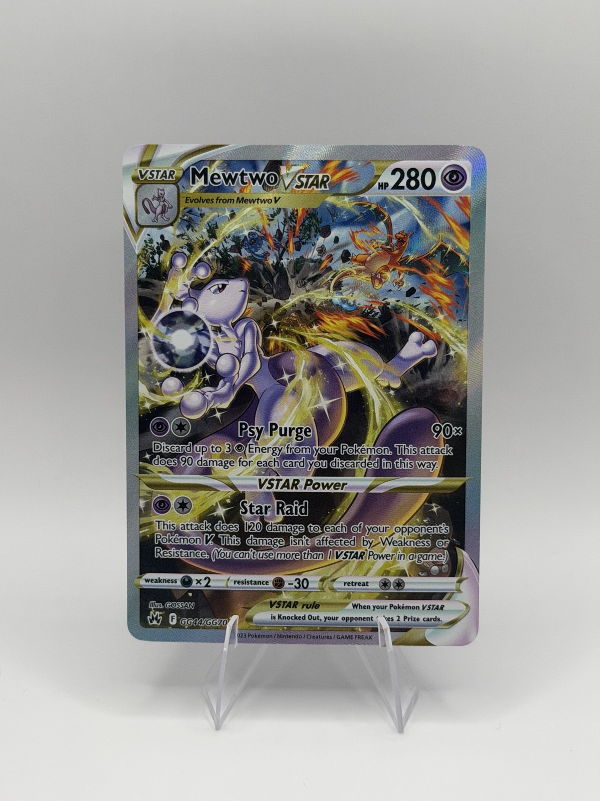 Mewtwo VSTAR GG44/GG70 SWSH: Crown Zenith: Galarian Gallery Holo Mewtwo VSTAR GG44/GG70 SWSH: Crown Zenith: Galarian Gallery Holo