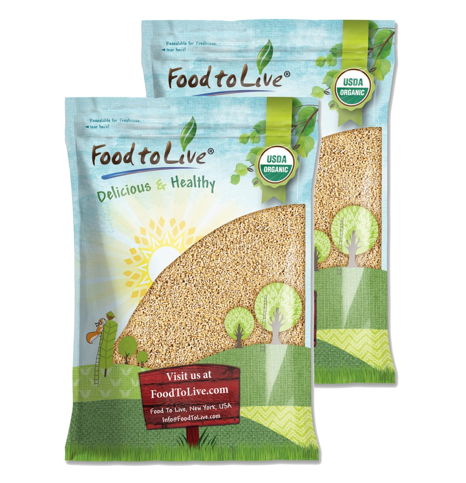 Organic Steel Cut Oats — Non-GMO Cereal, Kosher, Vegan, Bulk — by Food to Live Organic Steel Cut Oats — Non-GMO Cereal, Kosher, Vegan, Bulk — by Food to Live