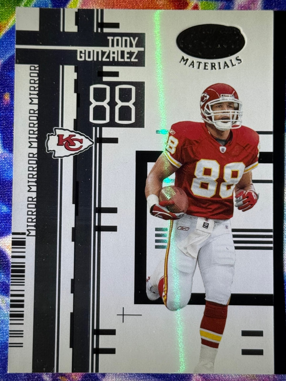 2005 Leaf Certified Materials #60 Tony Gonzalez Mirror White #/150 2005 Leaf Certified Materials #60 Tony Gonzalez Mirror White #/150