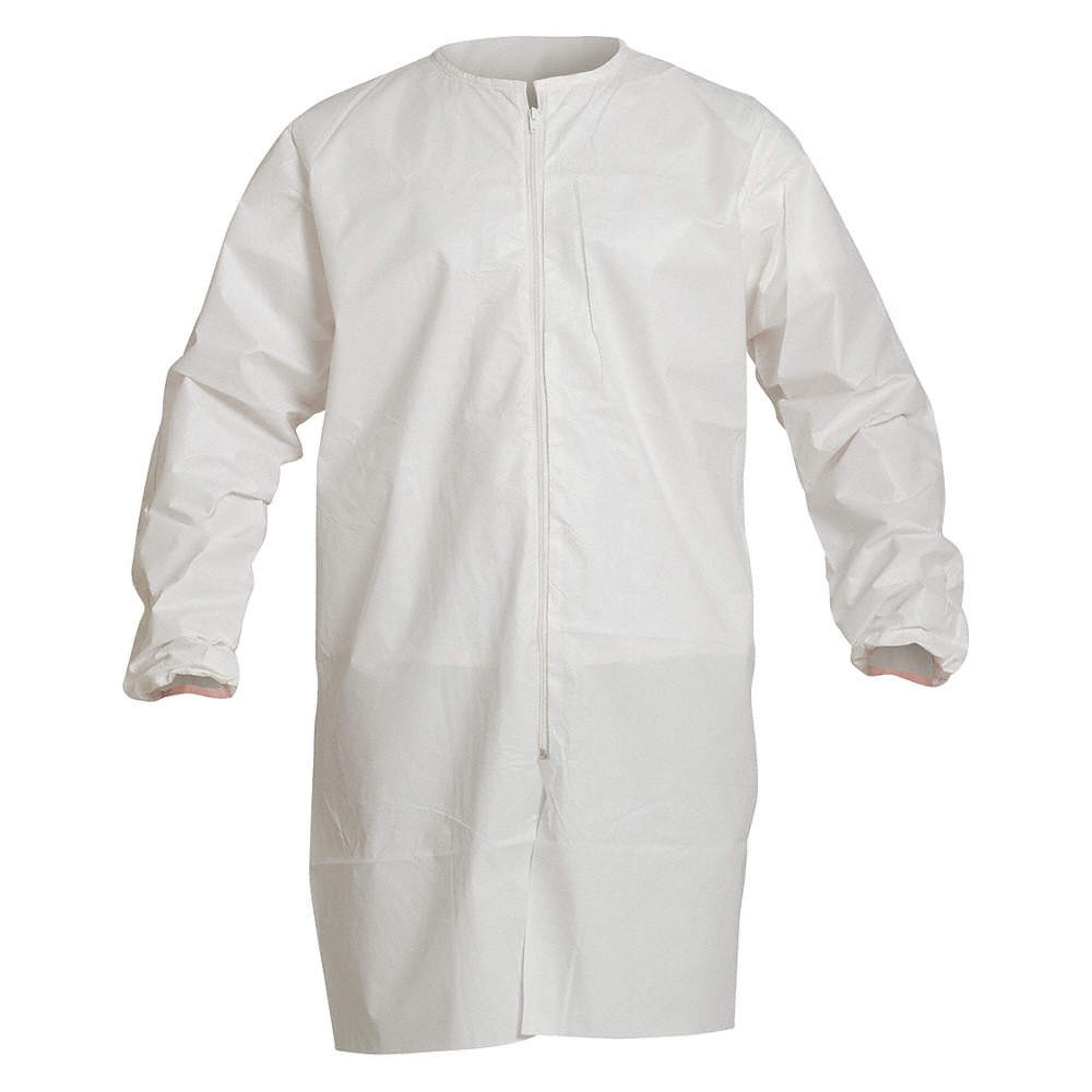 DUPONT PC271SWHLG00300B Frock,L,White,ProClean(R),PK30 24AF98