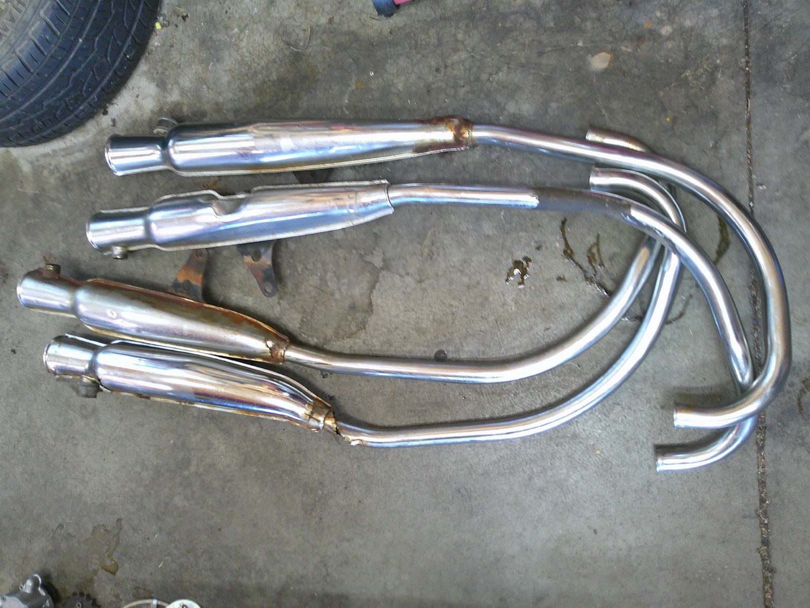 1971-1973 Honda CB500 four complete factory exhaust system 1971-1973 Honda CB500 four complete factory exhaust system