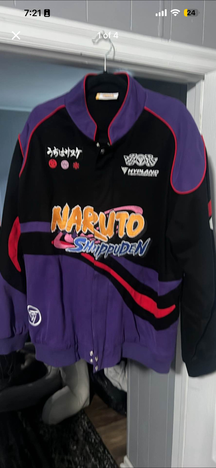 Hypland x Naruto Shippuden Sasuke Uchiha Racing Jacket 2XL