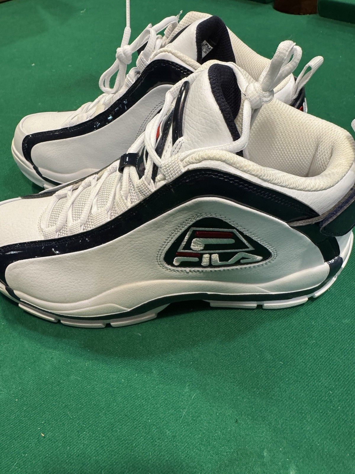 Fila Grant Hill 2 Size 12 (Navy Patent Leather) Men\'s Basketball