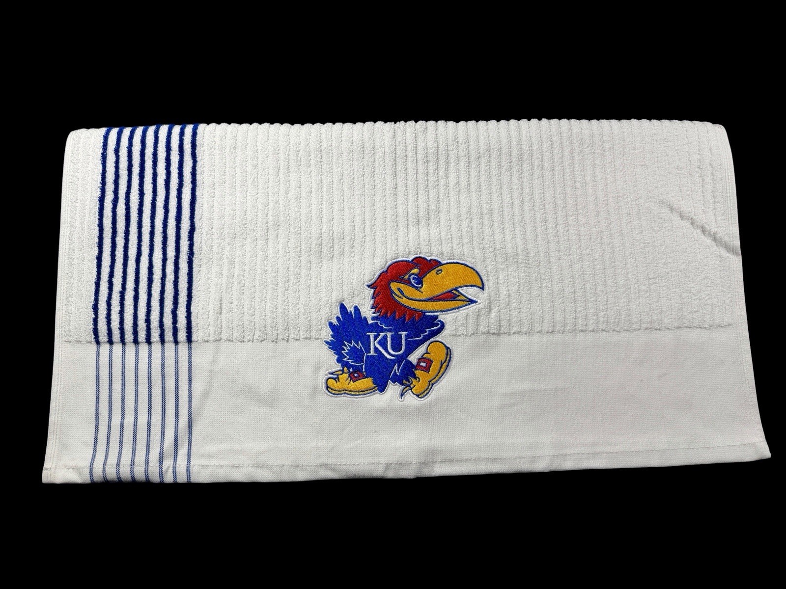 Univ of Kansas (Jayhawks) Golf Caddy Towel / 44in x 24in 52k Stitches (2 Logos) Univ of Kansas (Jayhawks) Golf Caddy Towel / 44in x 24in 52k Stitches (2 Logos)