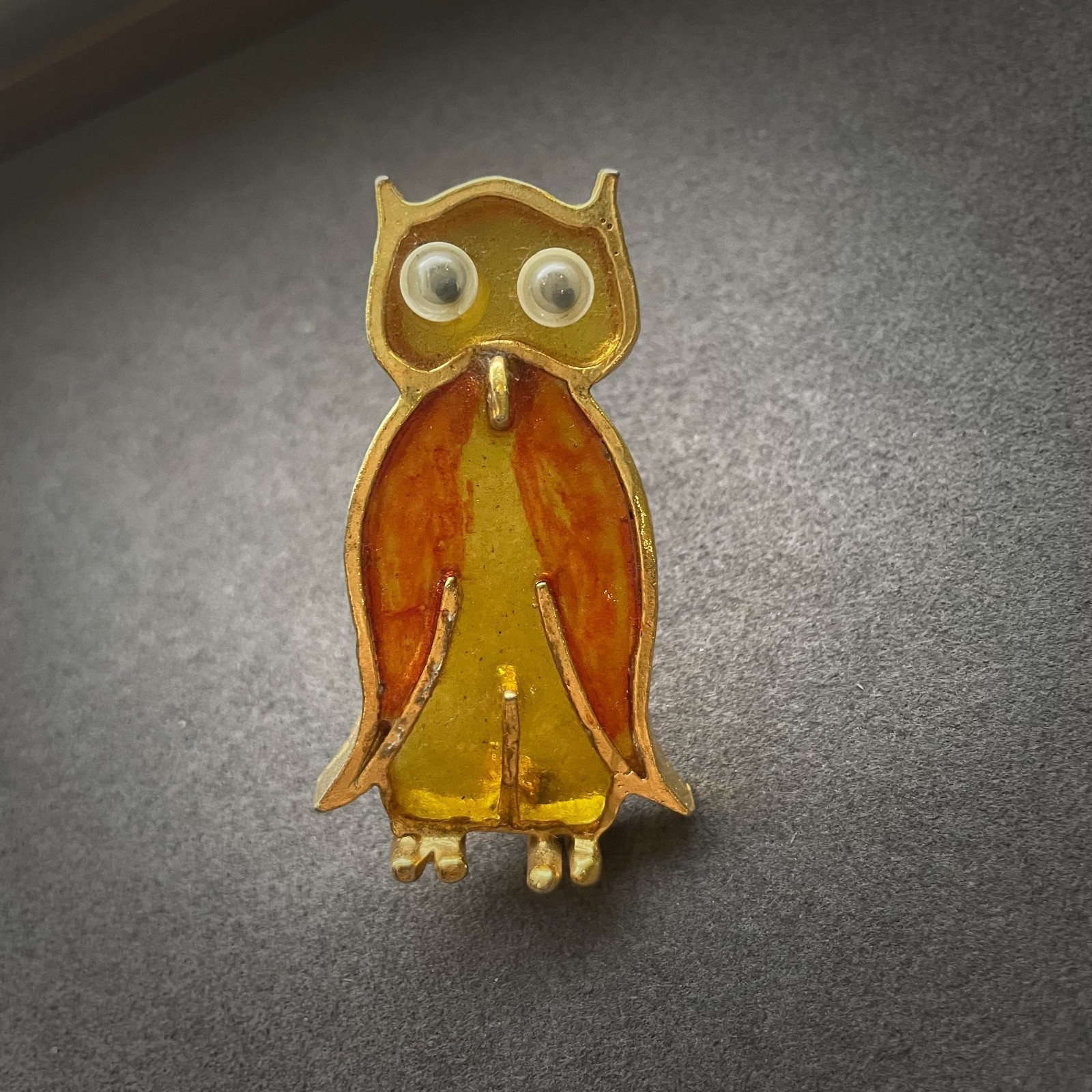 Rare 50s vintage JOY Signed Plique A Jour Stained Glass Eagle Pin Brooch Rare 50s vintage JOY Signed Plique A Jour Stained Glass Eagle Pin Brooch