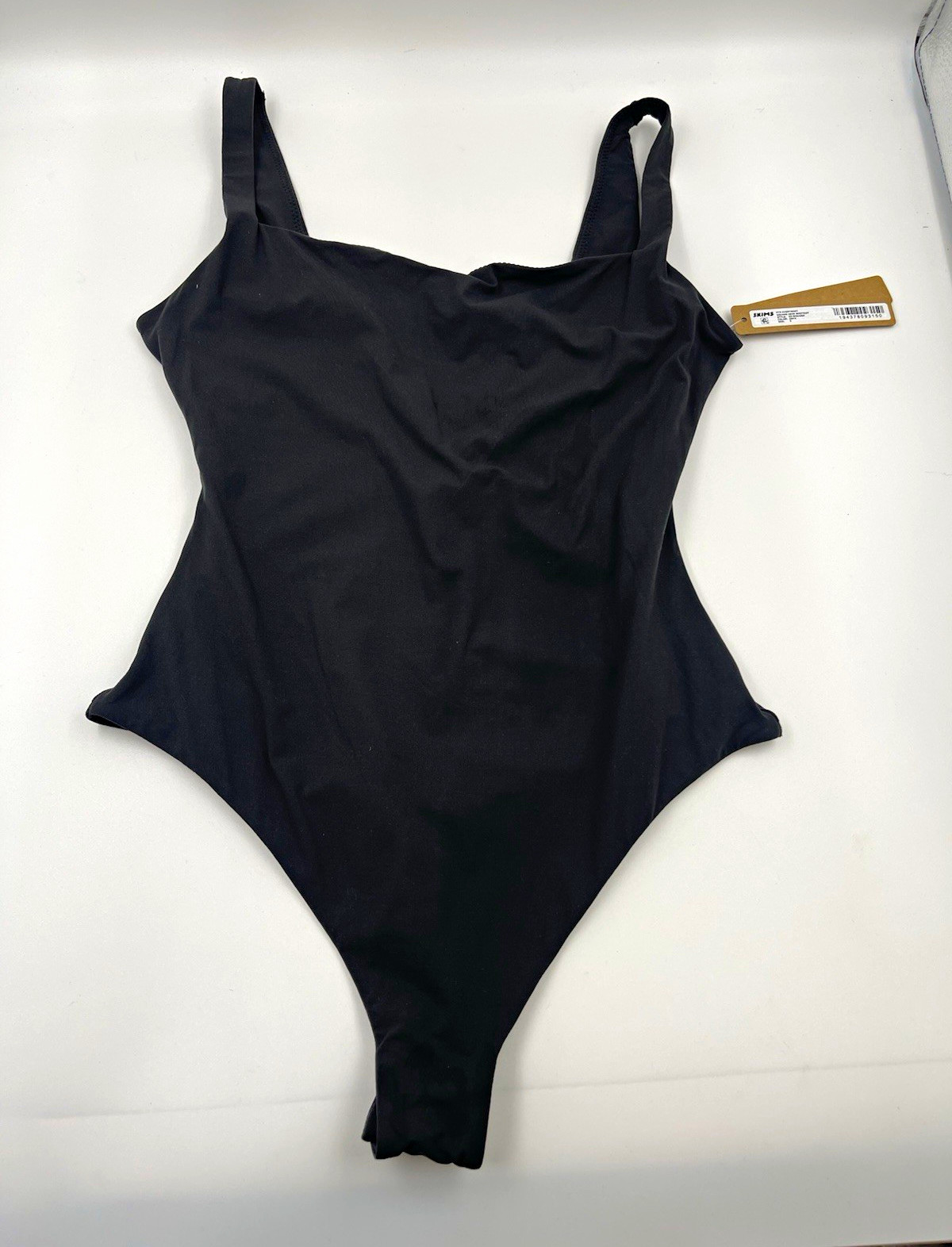 SKIMS Fits Everybody Square Neck Bodysuit Size S Onyx Stretch BS-SCN-0294
