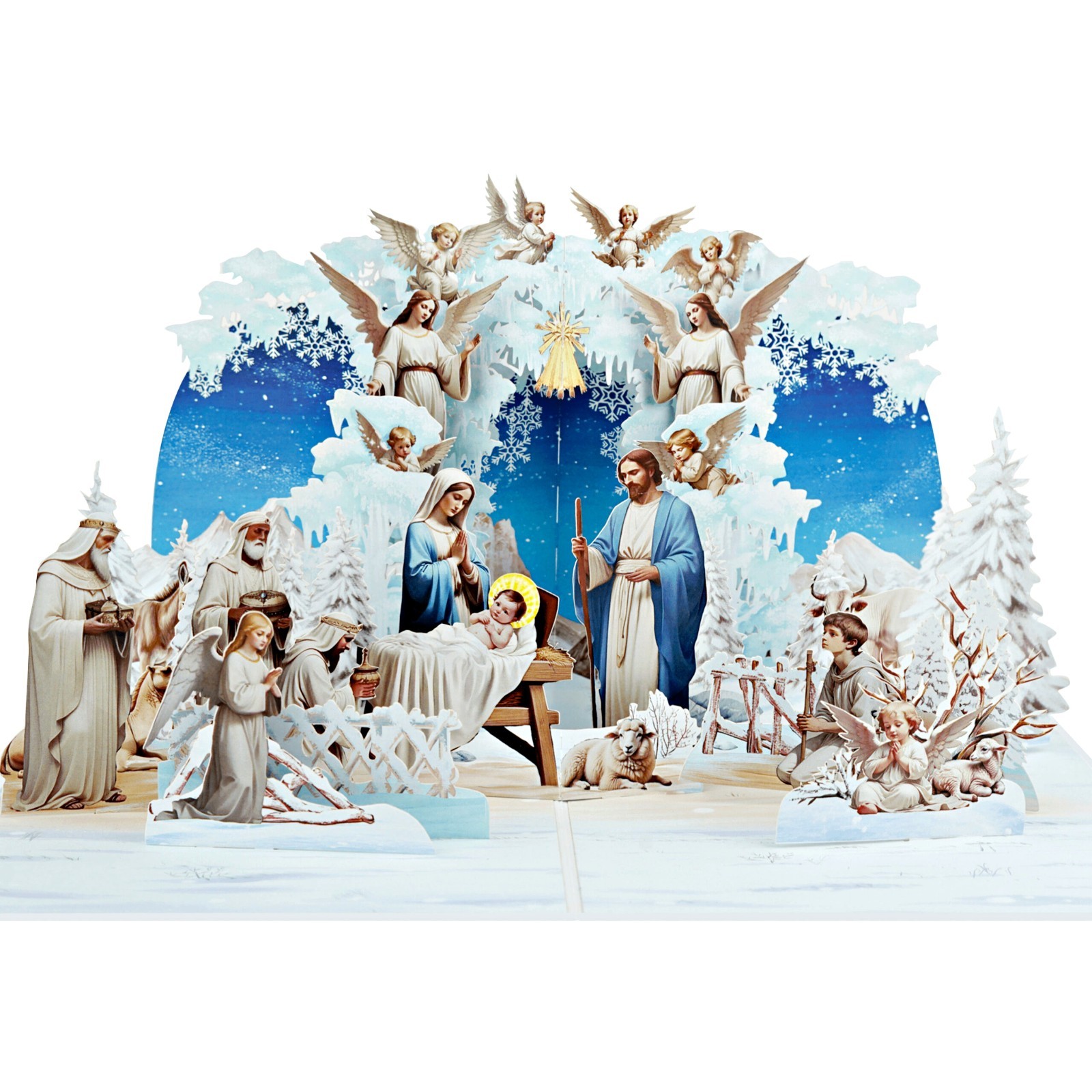 Merry Christmas Amazing 3D Pop-Up Greeting Card The Religious Christmas Nativity Merry Christmas Amazing 3D Pop-Up Greeting Card The Religious Christmas Nativity