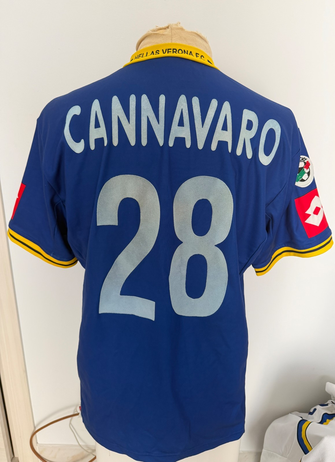 Hellas Verona 2001 2002 Nr 28 Cannavaro match worn shirt Verona vintage jersey