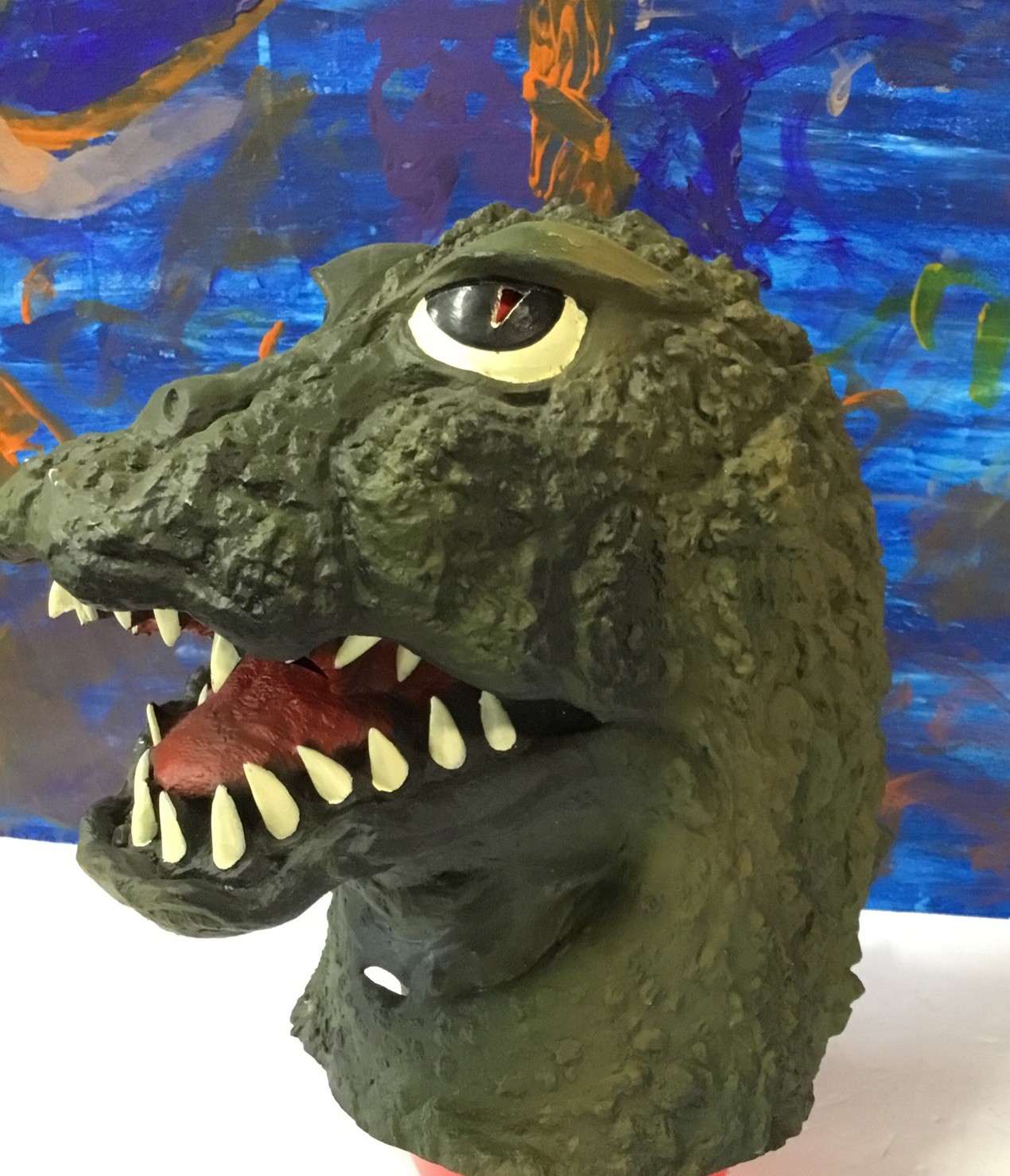 Vintage Licensed 2003 OGAWA Studios TOHO Godzilla Adult Rubber Mask See Pic