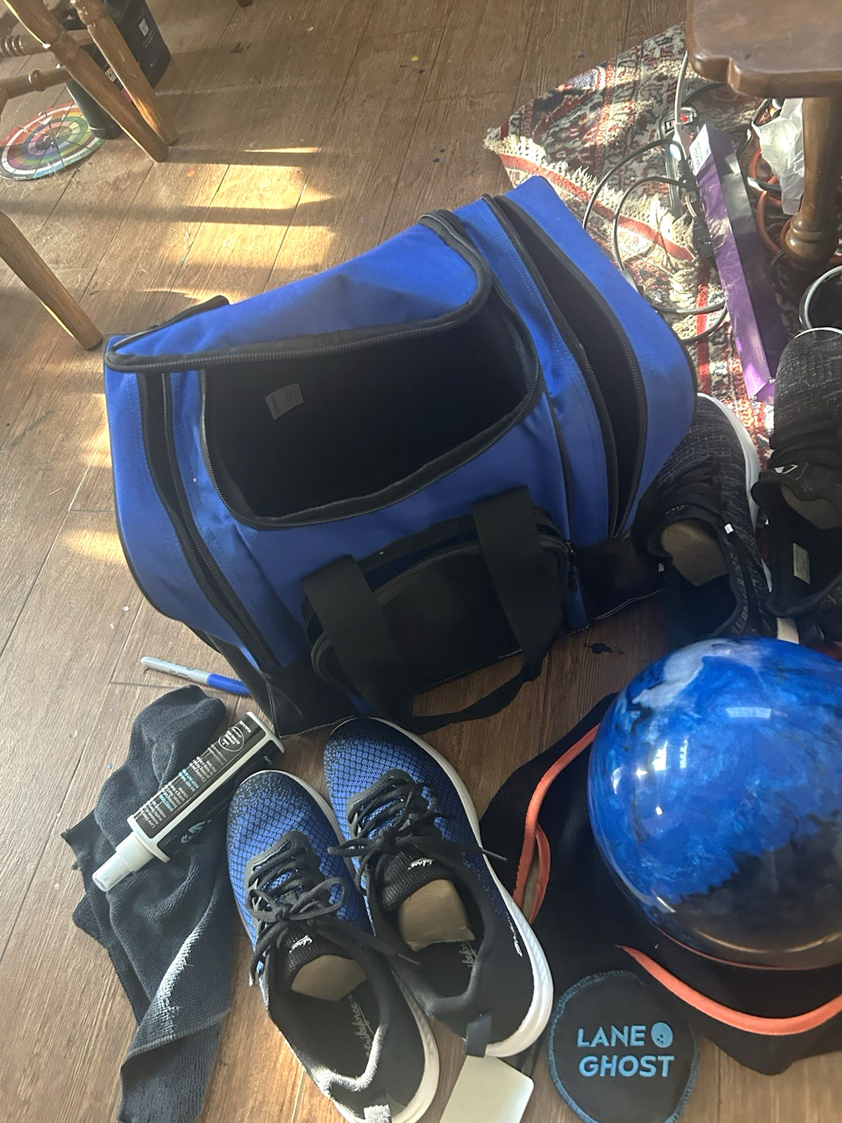 Brunswick TZone 9 lb Drilled bowling ball set with shoes