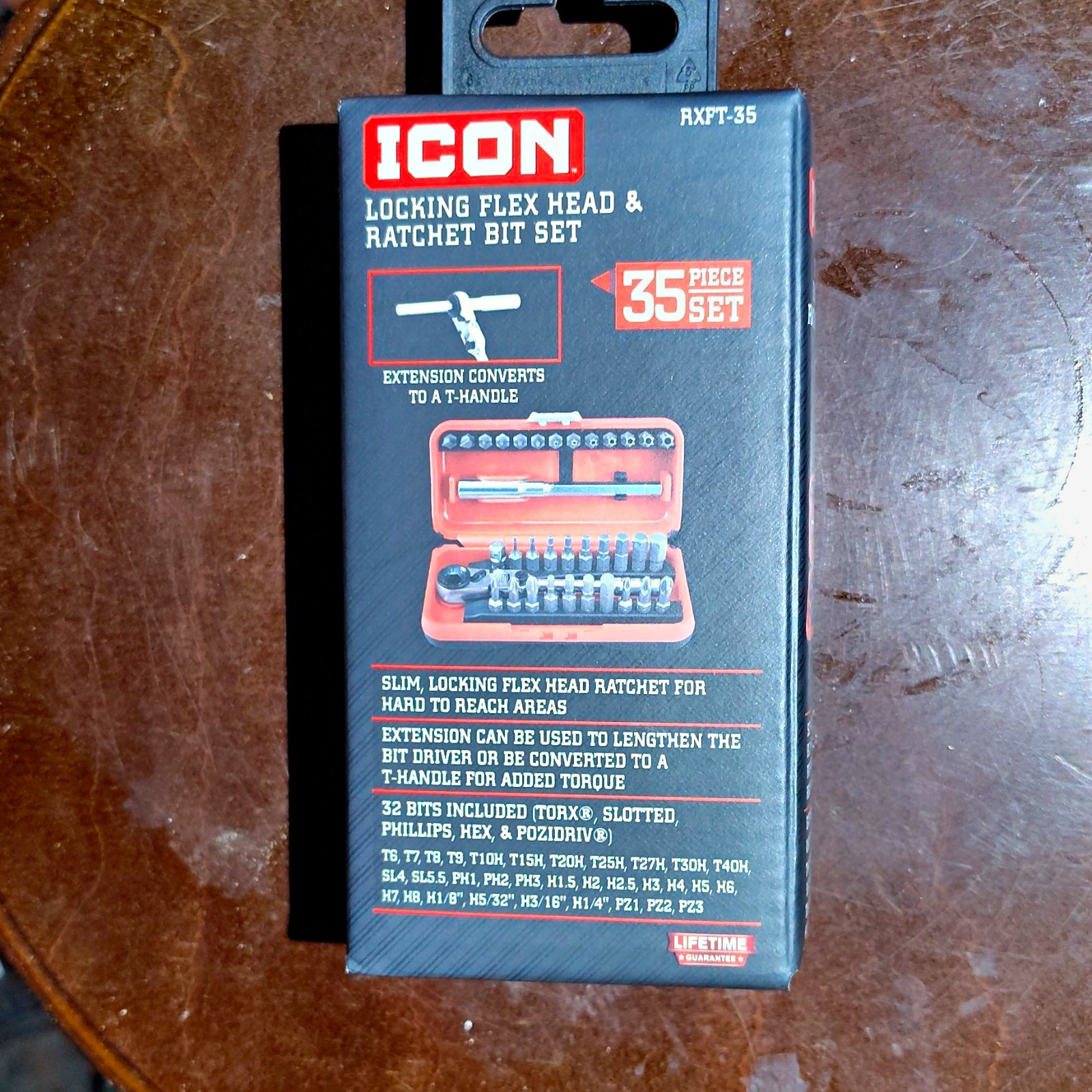 ICON 35pc Locking Flex Head Ratchet Bit Set w/ Tray Case RXFT-35 ICON 35pc Locking Flex Head Ratchet Bit Set w/ Tray Case RXFT-35