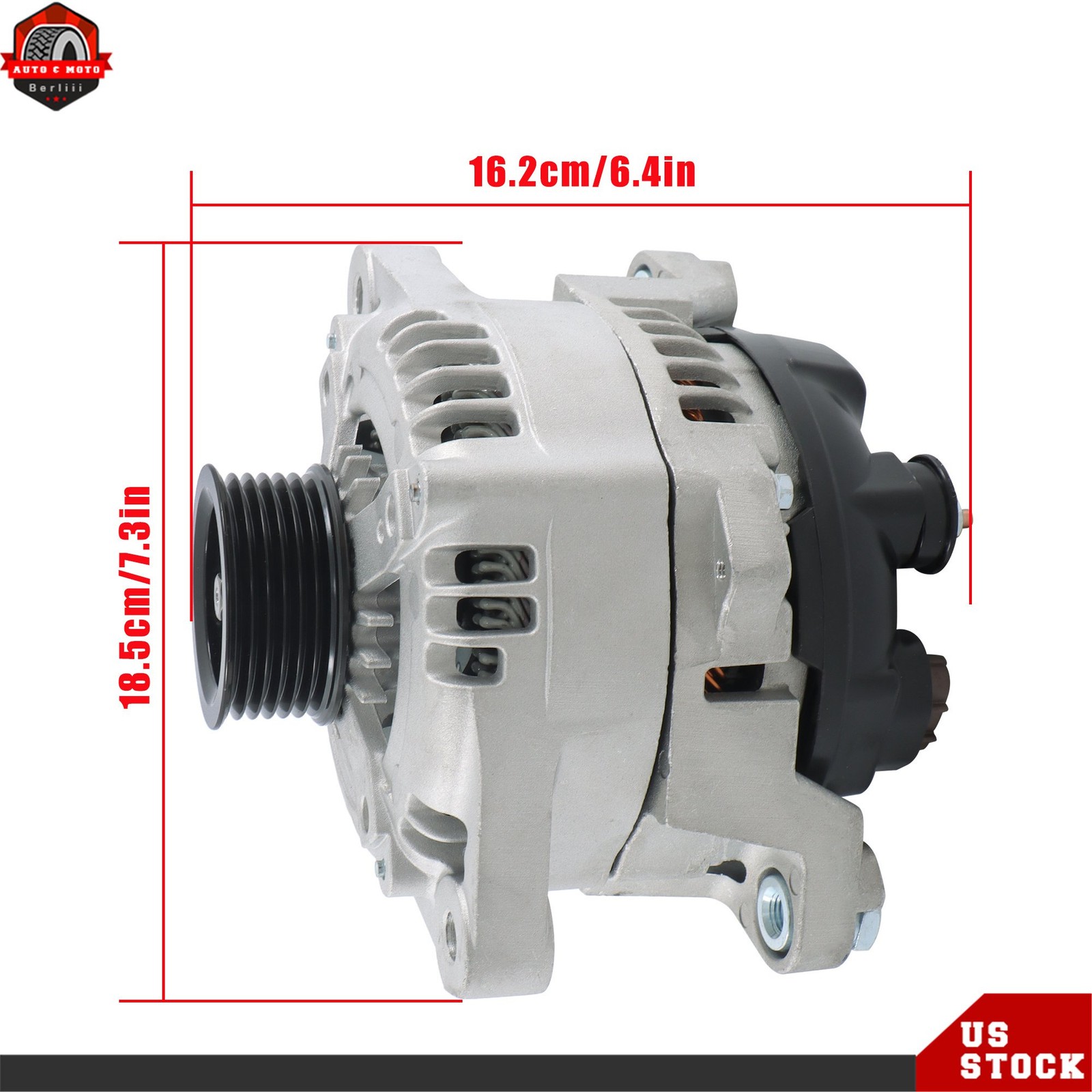 1× 37300-2G061 Alternator 12V For Hyundai Santa Fe Sport L4 2.0L 2.4L 2017-2018