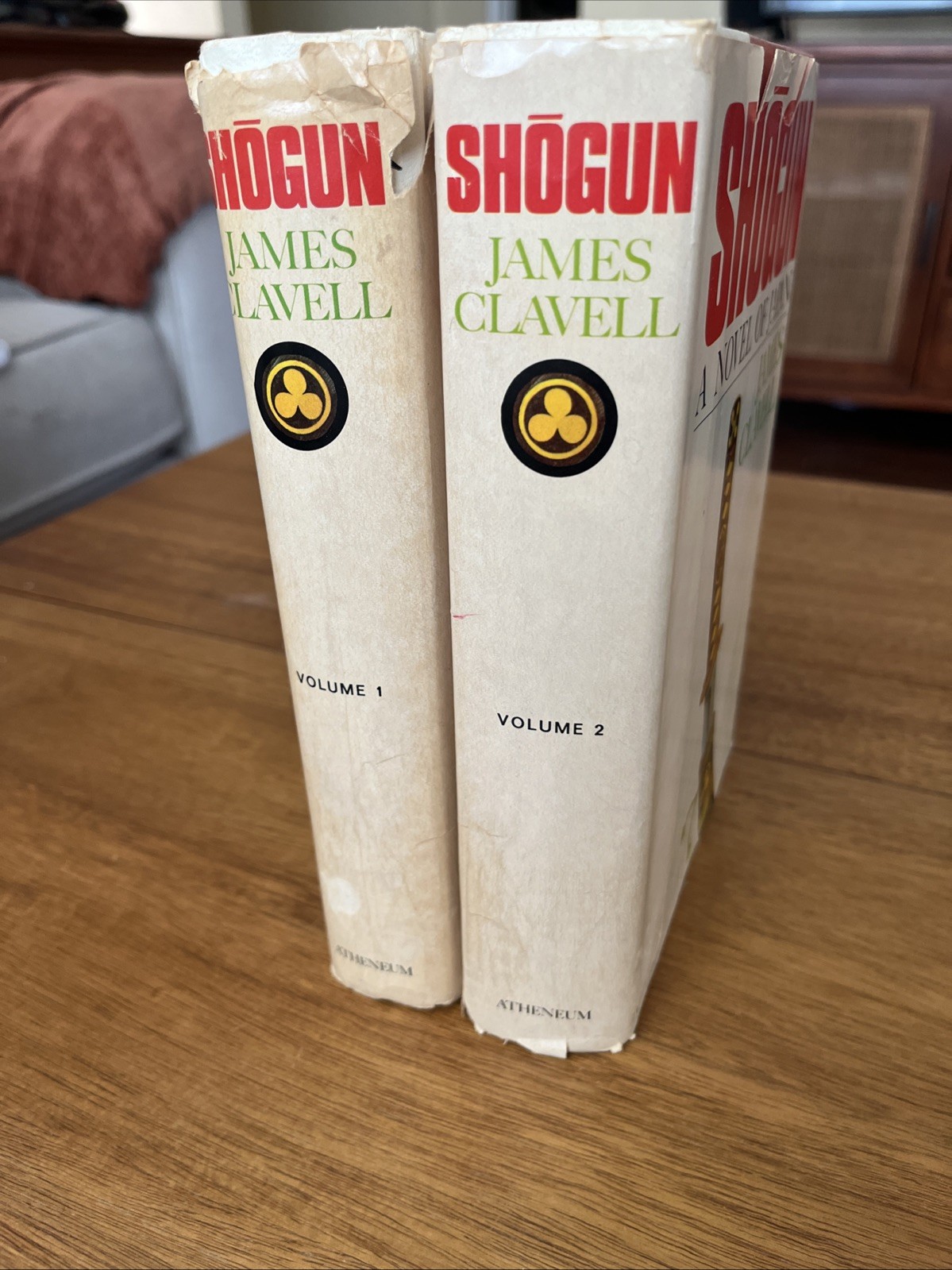 SHOGUN 1975 Book Club Edition  by James Clavell Atheneum - 2 Volume Set