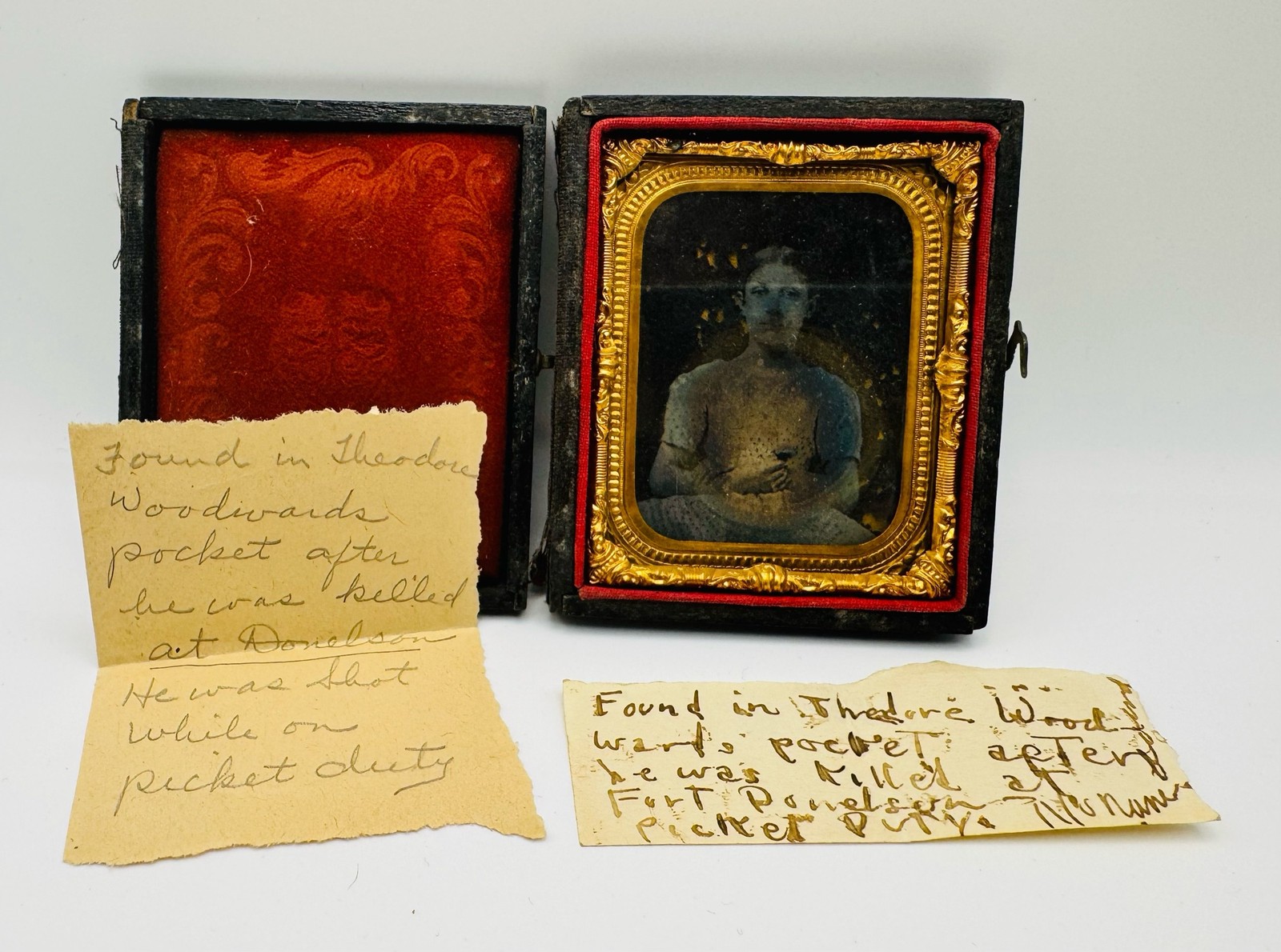 Civil War Ambrotype Photo Named Soldier Theodore Woodward Fort Donelson