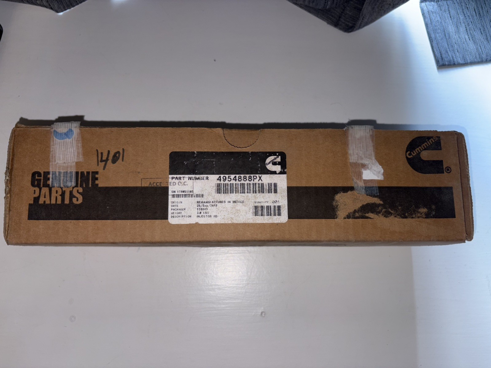 4954888RX Fuel Injector, Cummins ISX OEM Reman