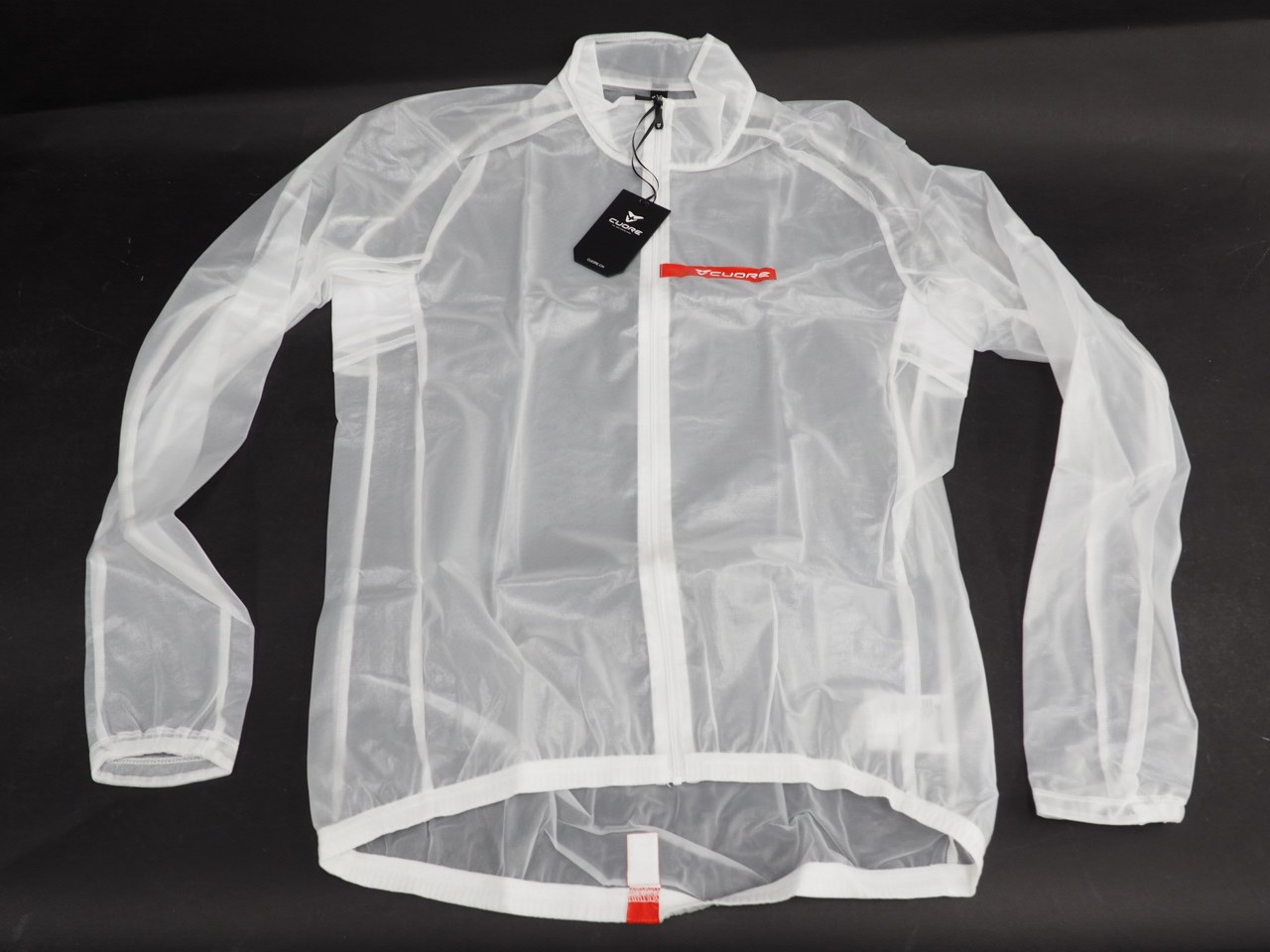 New Cuore Unisex Gold Clear Cycling Wind Jacket Size XL