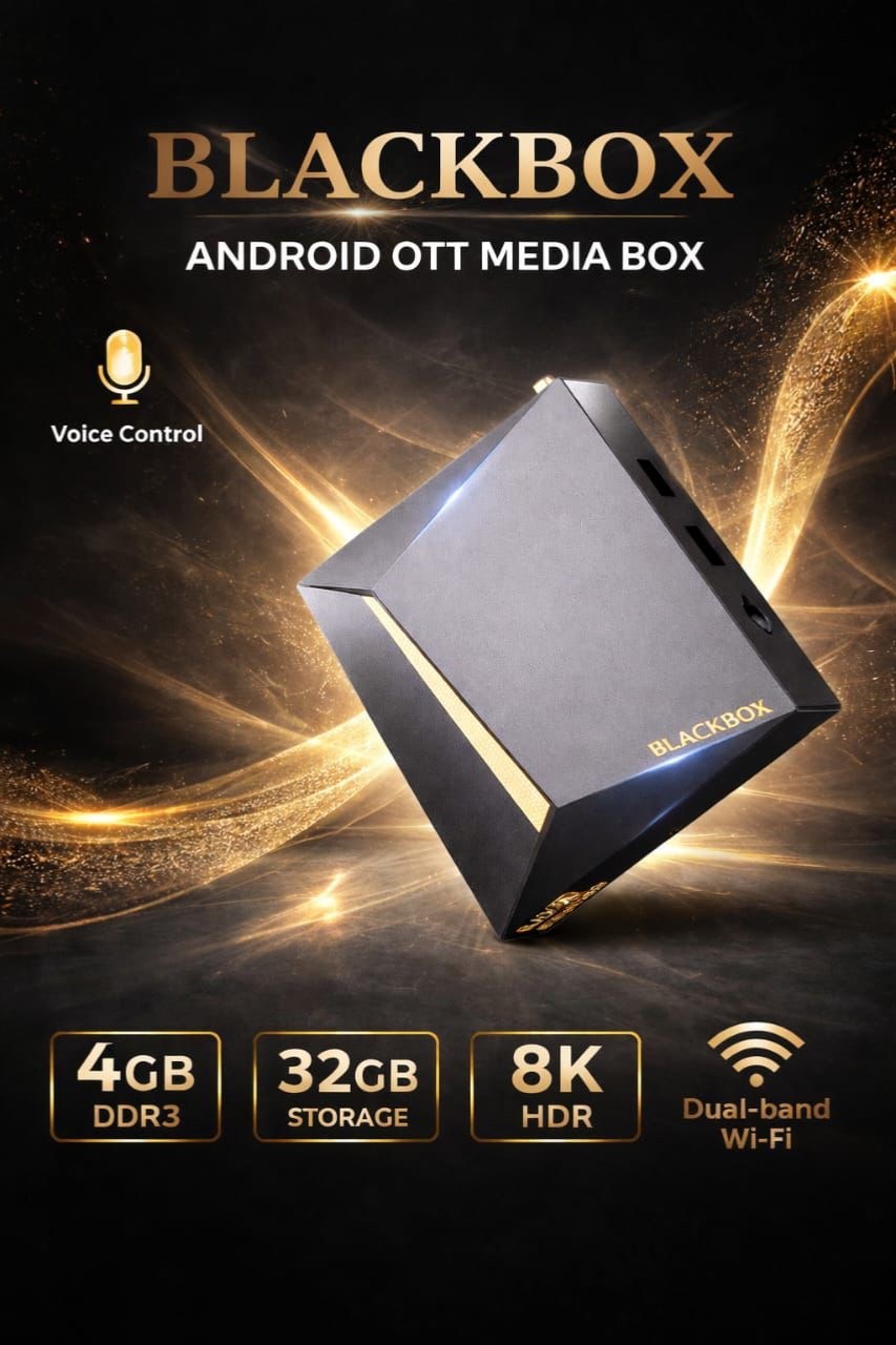 BLACKBOX B Android 14 Media Box 8K HDR 32GB Bluetooth Remote Wi-Fi Ethernet HDMI BLACKBOX B Android 14 Media Box 8K HDR 32GB Bluetooth Remote Wi-Fi Ethernet HDMI