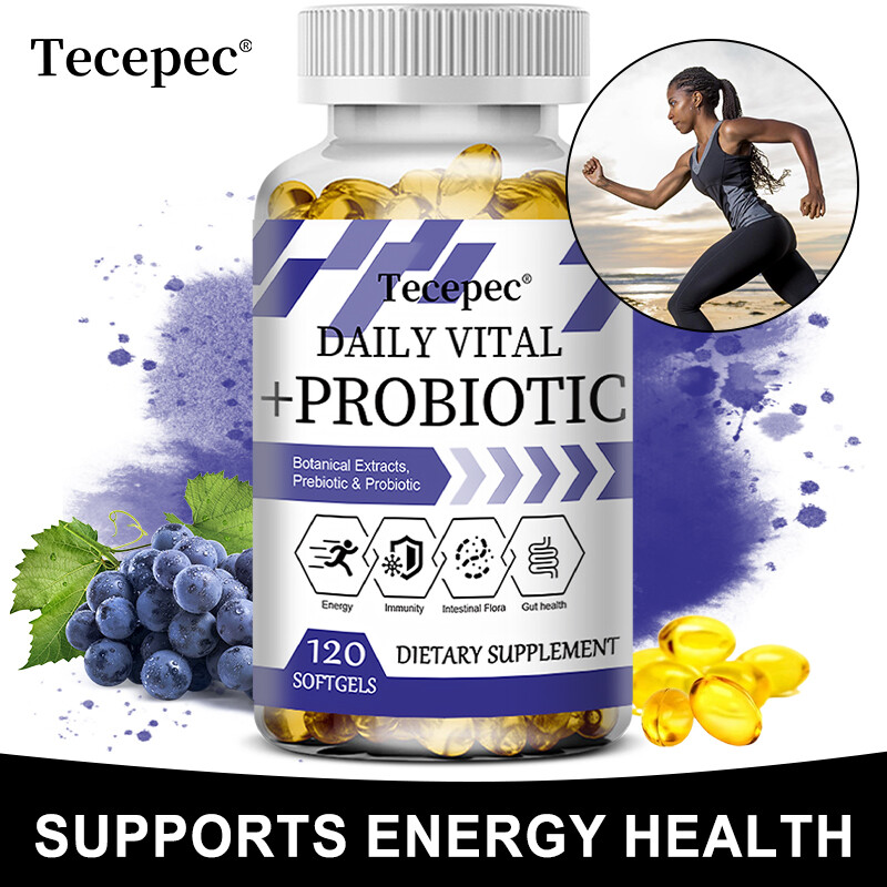 DAILY VITAL+ Probiotics, Prebiotics,Immunity, Gut Microbiota 120 Capsules