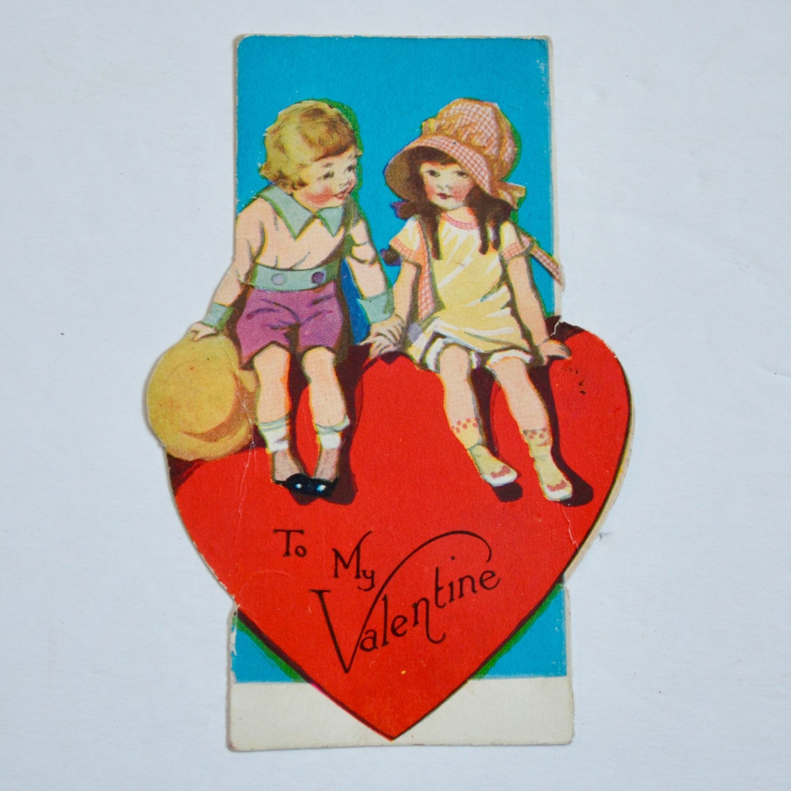 1930s Vintage Valentine Card To My Boy Girl Heart 1930s Vintage Valentine Card To My Boy Girl Heart