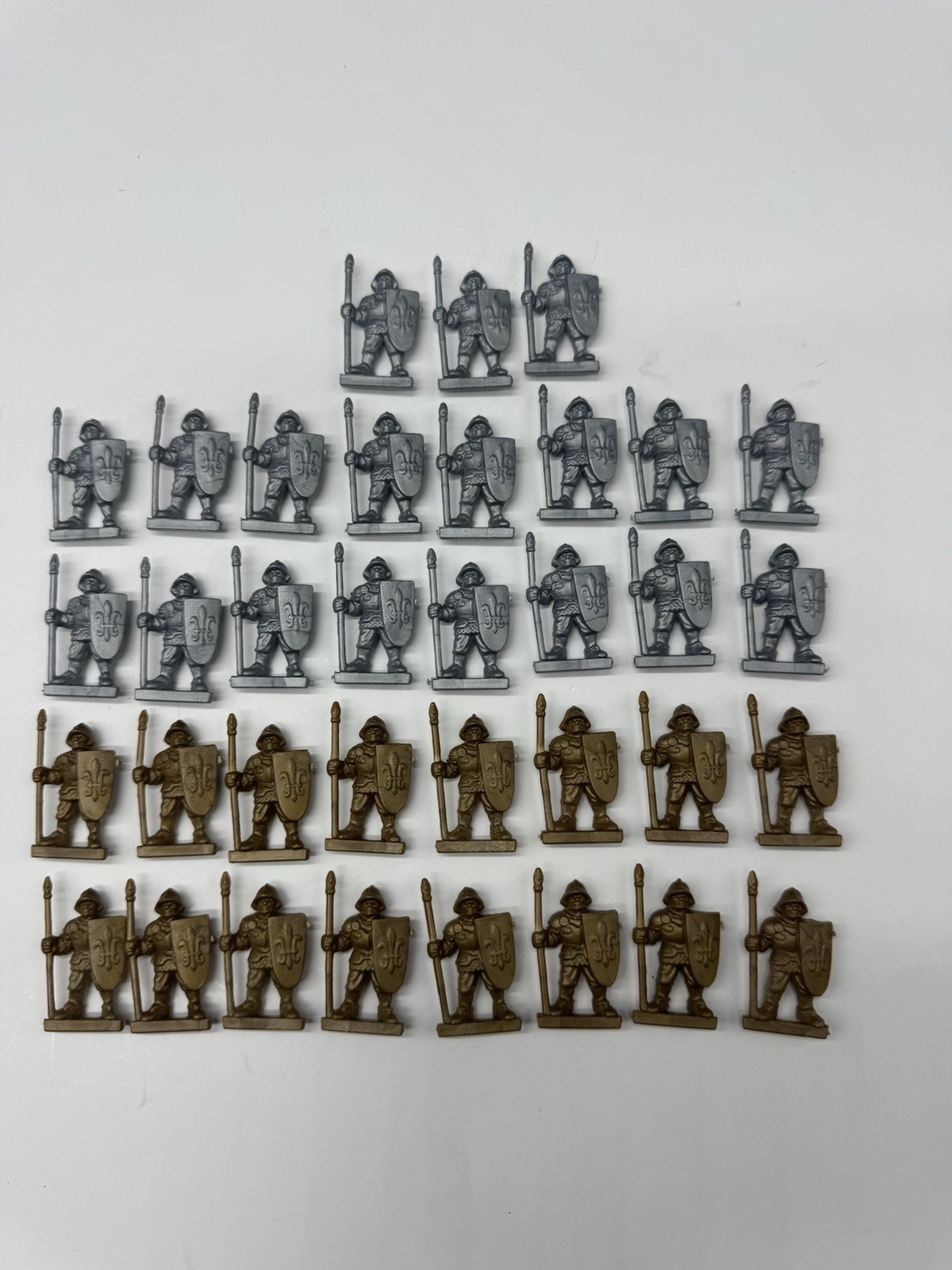VTG LionHeart Board Game Replacement Piece 16 Gold & 19 Silver Infantry Figures